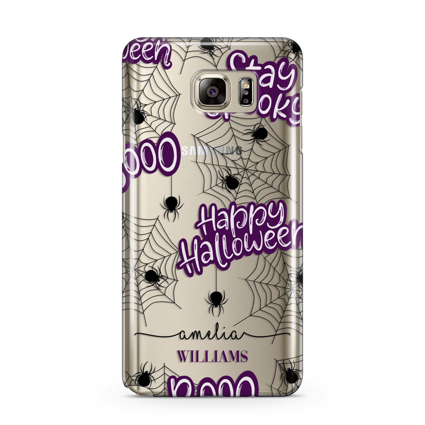 Purple Halloween Catchphrases Samsung Galaxy Note 5 Case