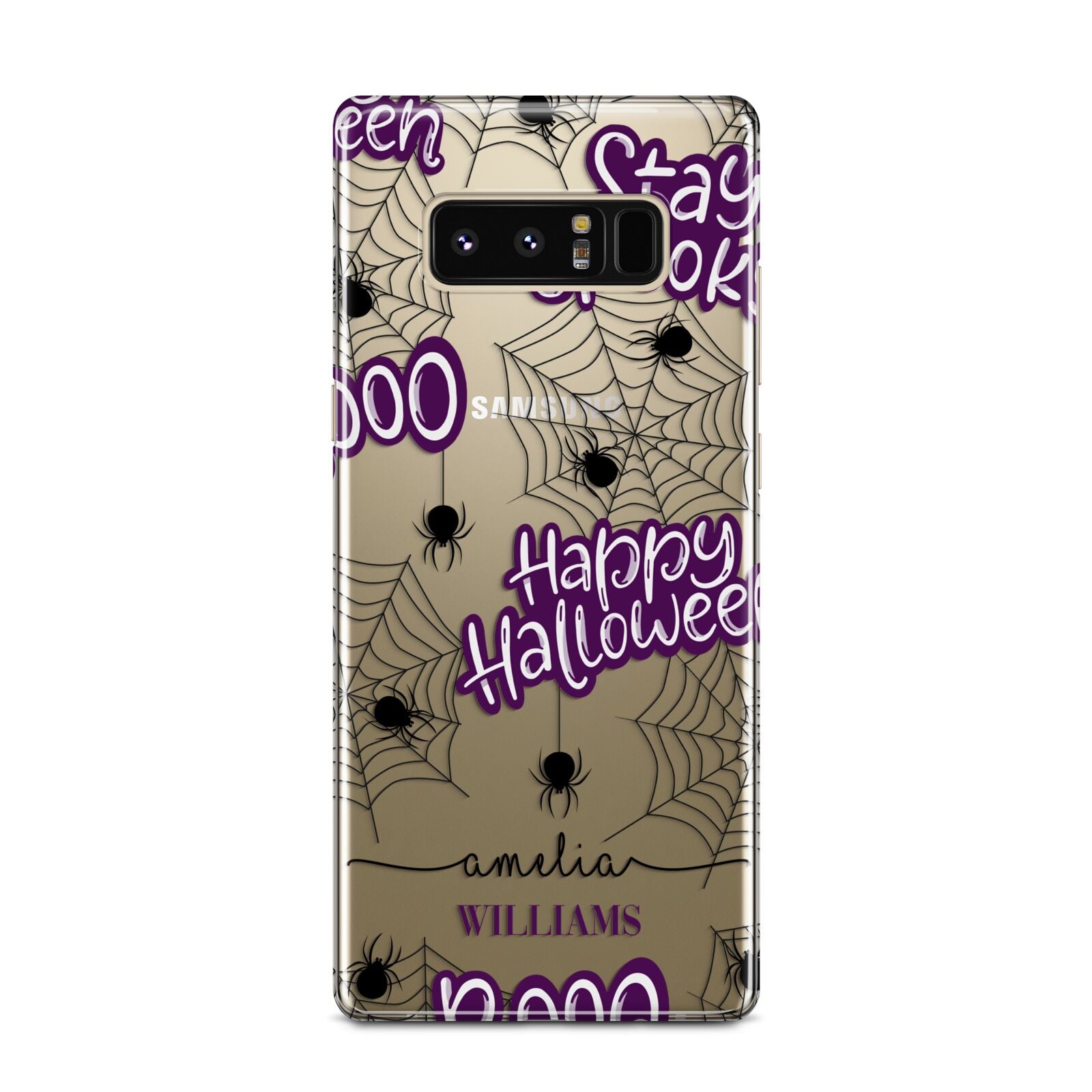 Purple Halloween Catchphrases Samsung Galaxy Note 8 Case