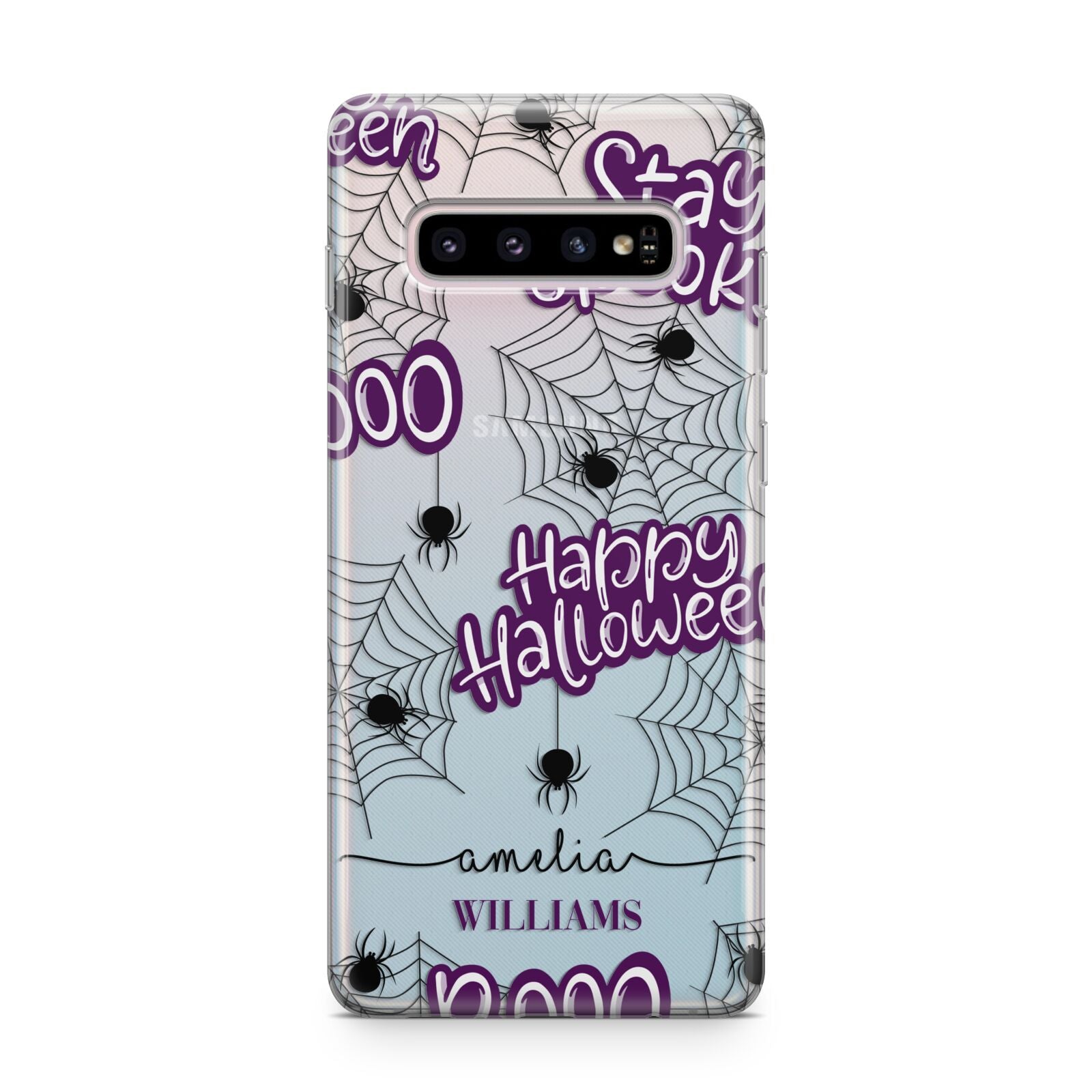 Purple Halloween Catchphrases Samsung Galaxy S10 Plus Case