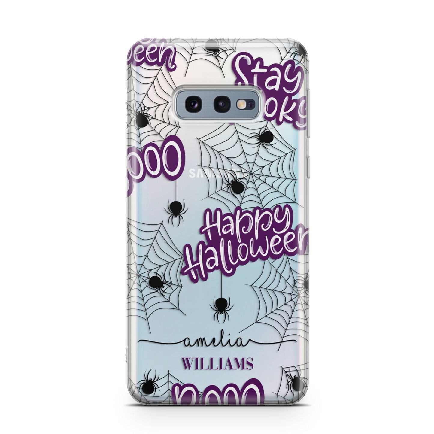 Purple Halloween Catchphrases Samsung Galaxy S10E Case