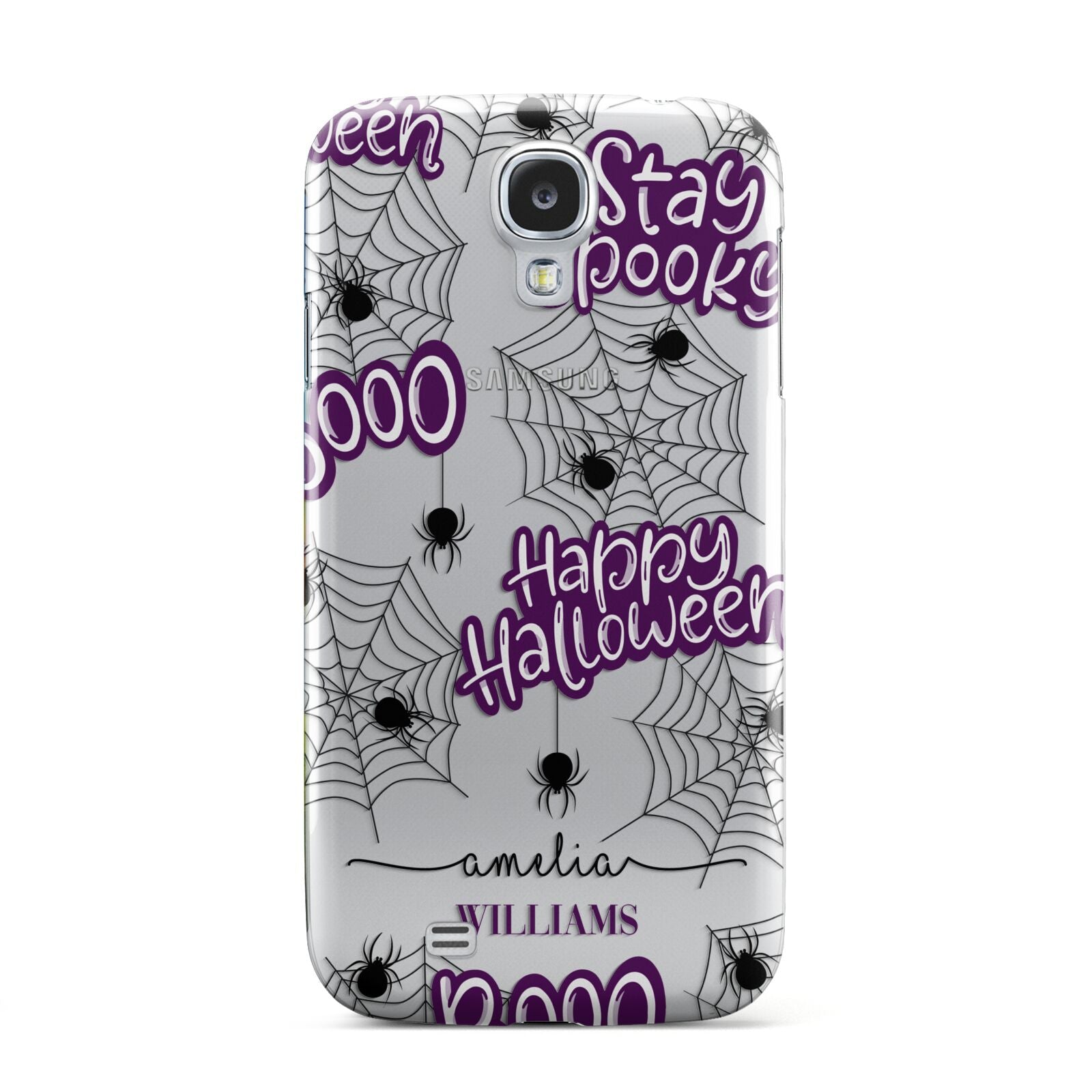 Purple Halloween Catchphrases Samsung Galaxy S4 Case