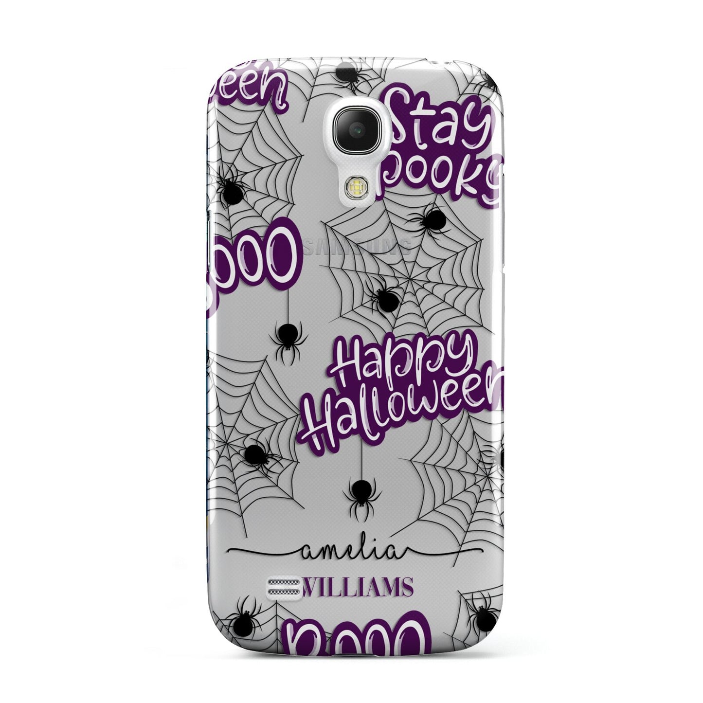 Purple Halloween Catchphrases Samsung Galaxy S4 Mini Case