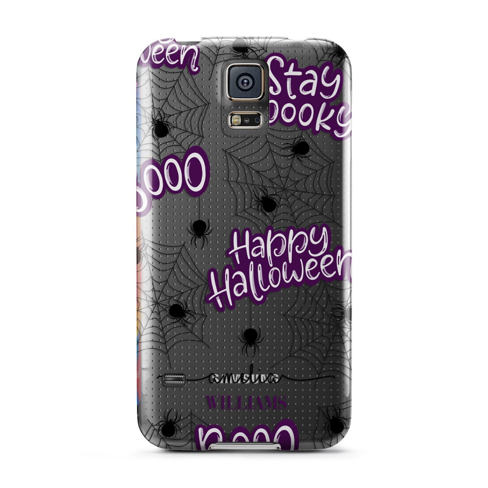 Purple Halloween Catchphrases Samsung Galaxy S5 Case