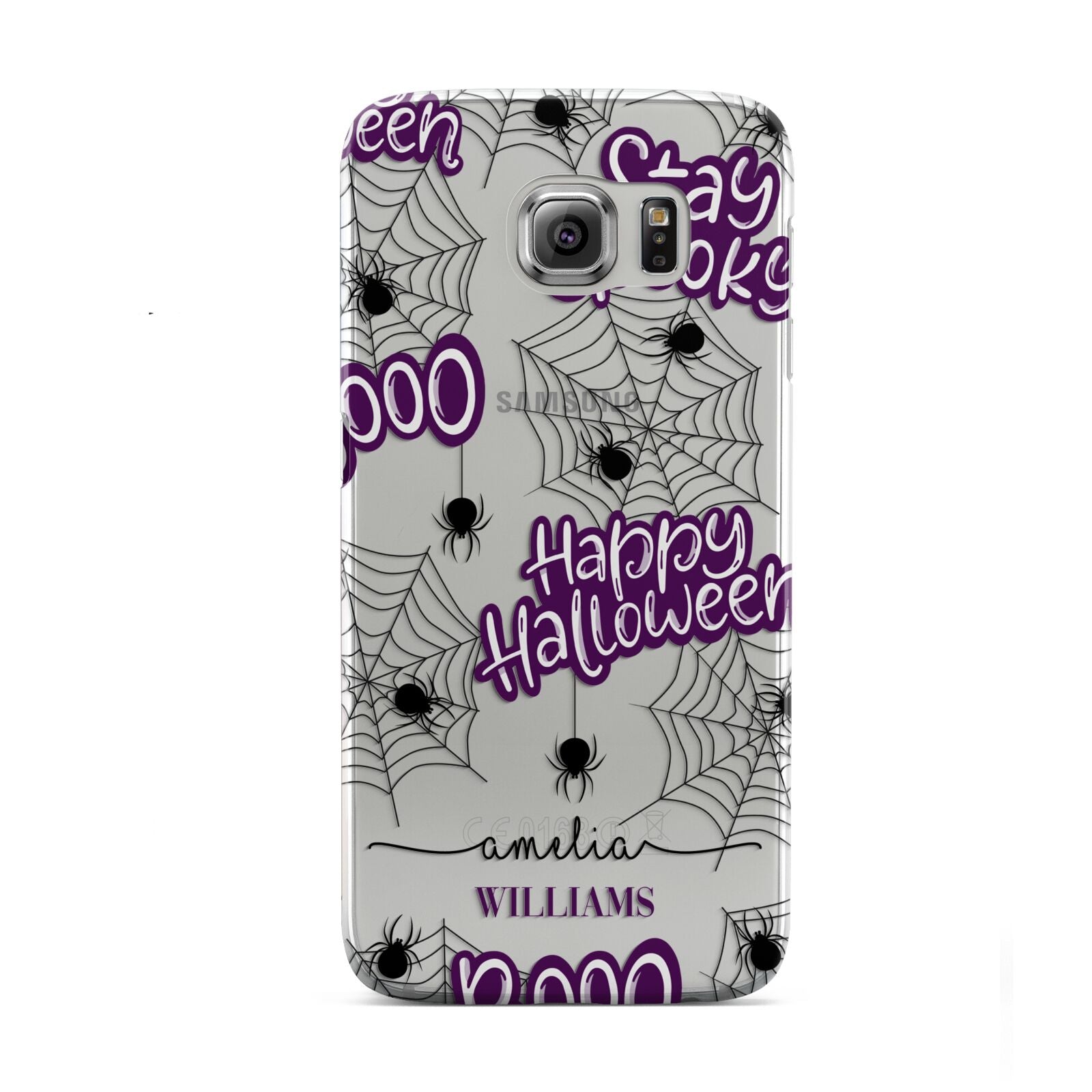 Purple Halloween Catchphrases Samsung Galaxy S6 Case