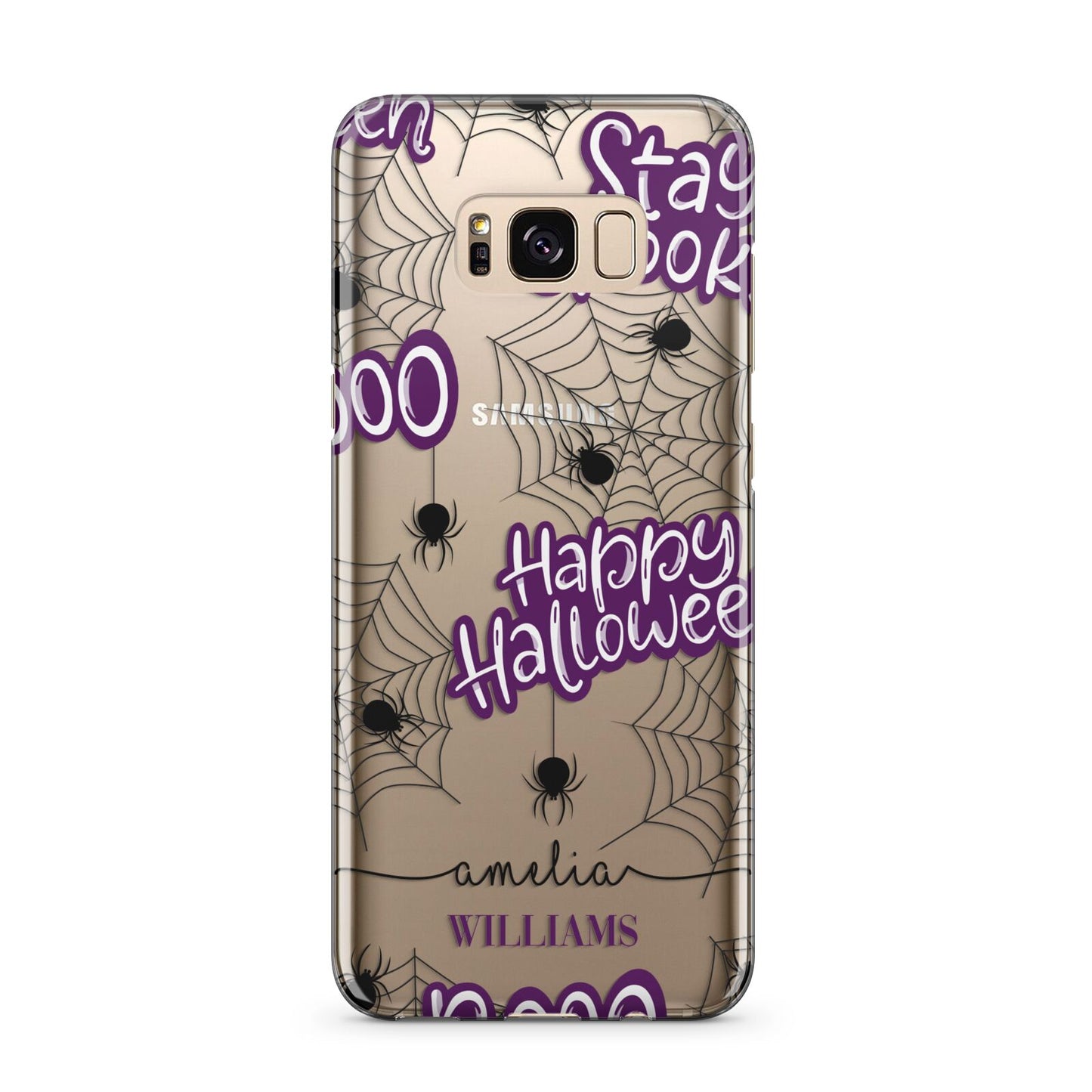 Purple Halloween Catchphrases Samsung Galaxy S8 Plus Case