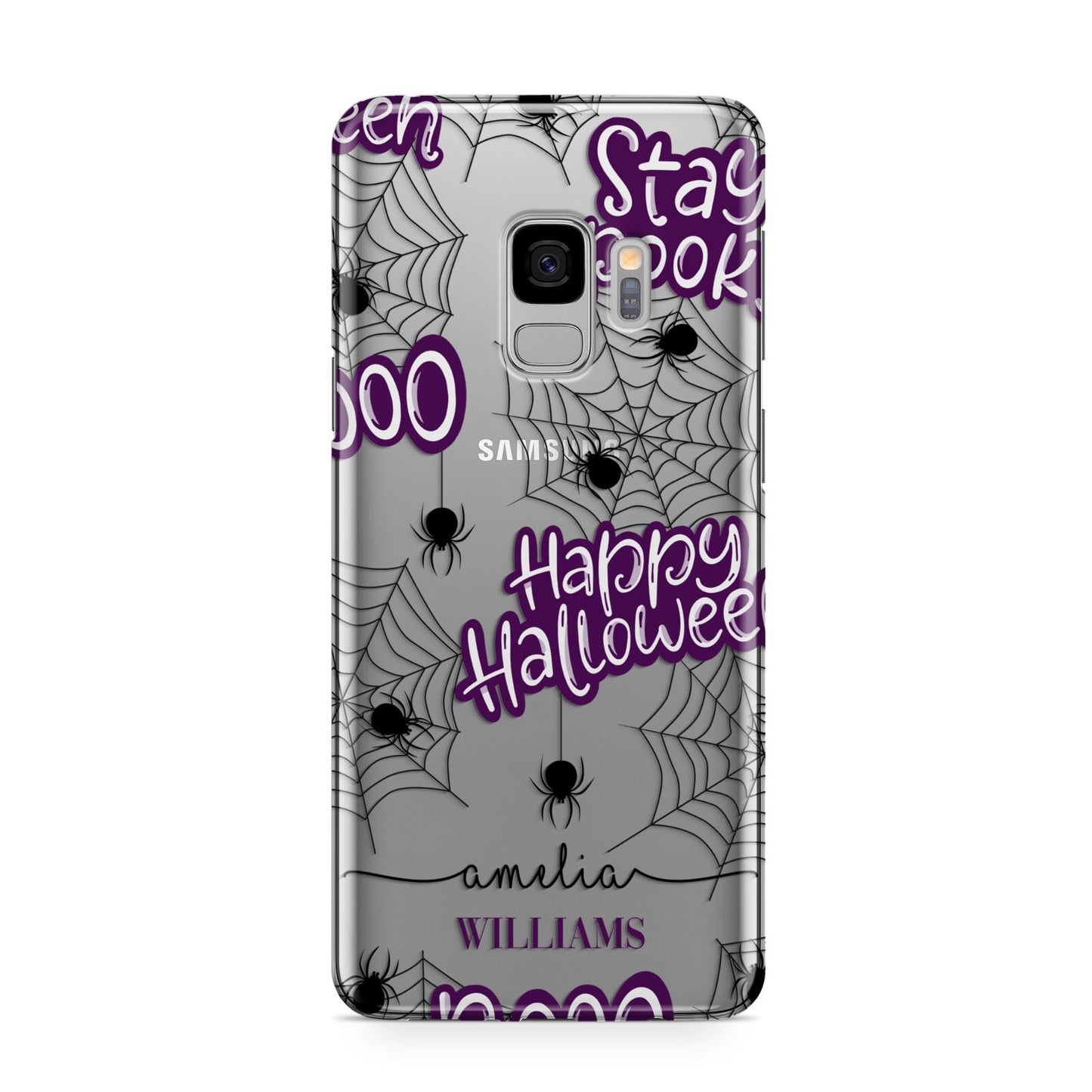 Purple Halloween Catchphrases Samsung Galaxy S9 Case