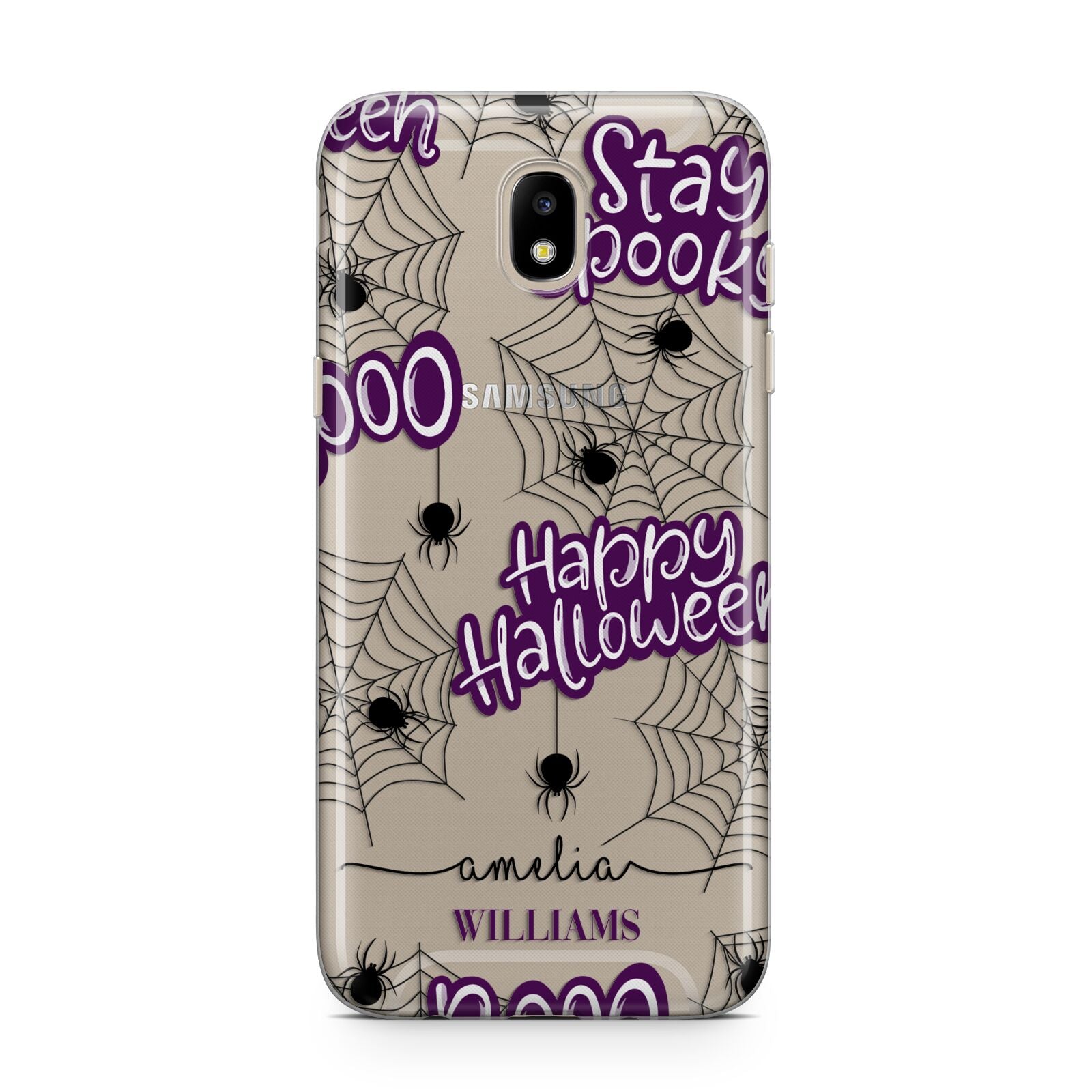 Purple Halloween Catchphrases Samsung J5 2017 Case