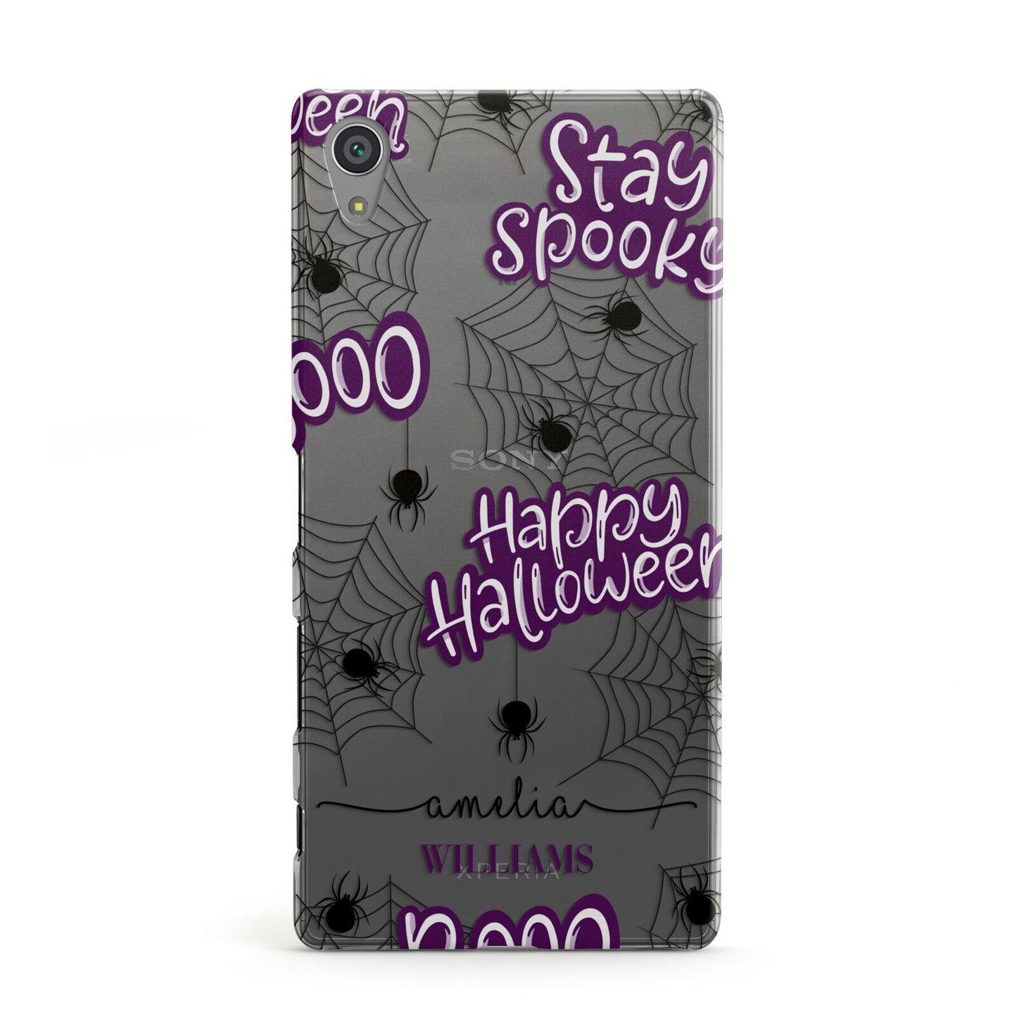 Purple Halloween Catchphrases Sony Xperia Case