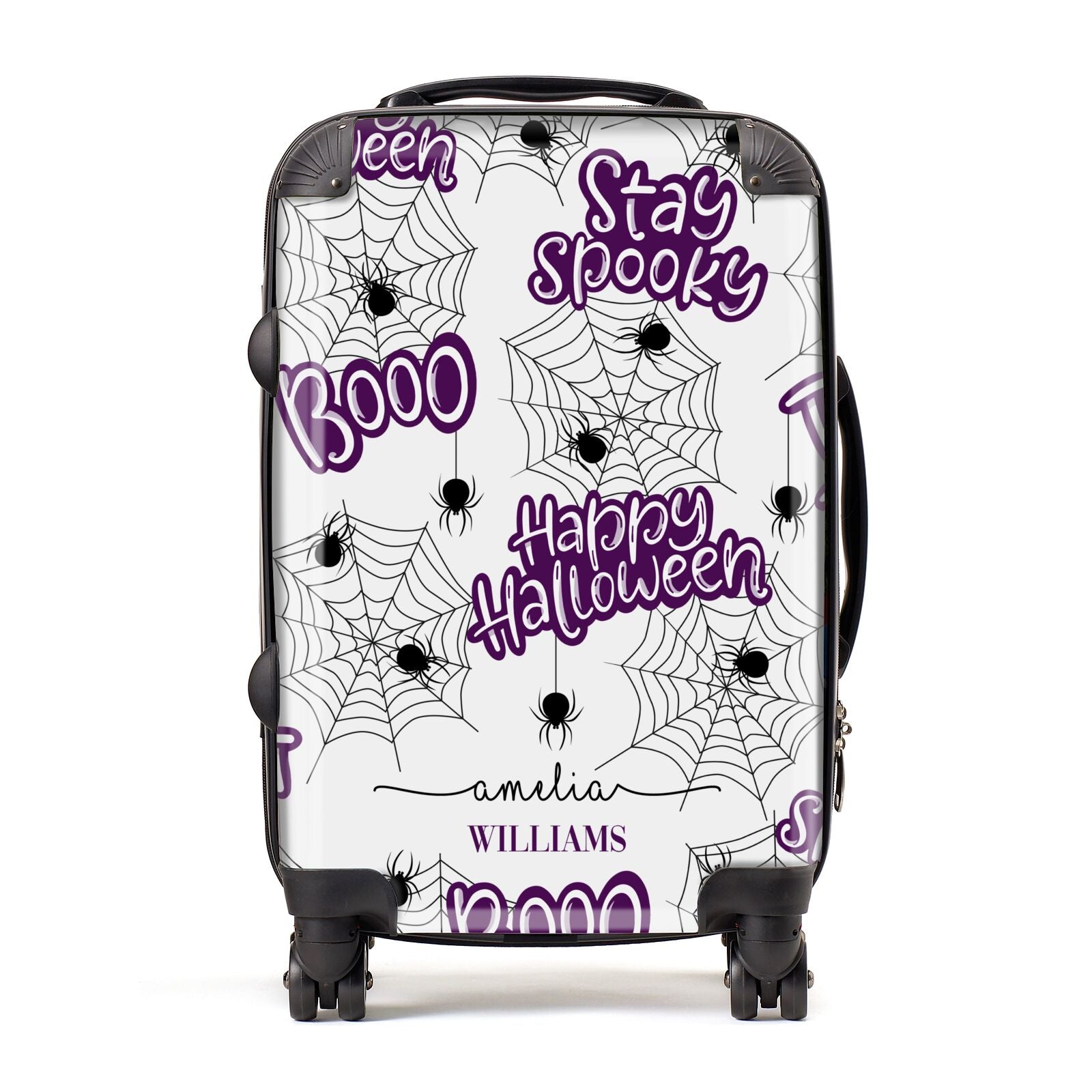 Purple Halloween Catchphrases Suitcase