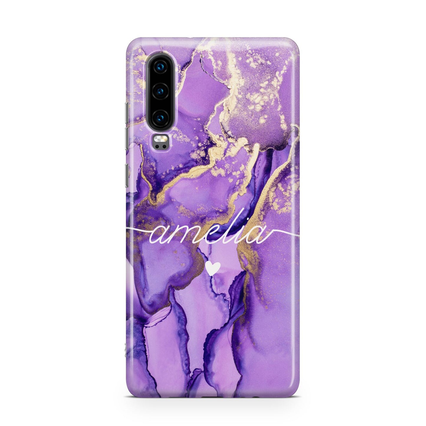 Purple Marble Huawei P30 Phone Case