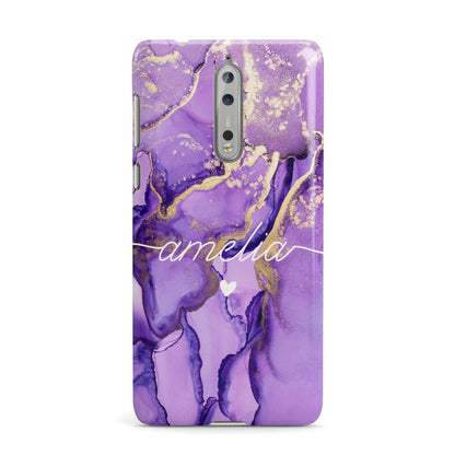 Purple Marble Nokia Case