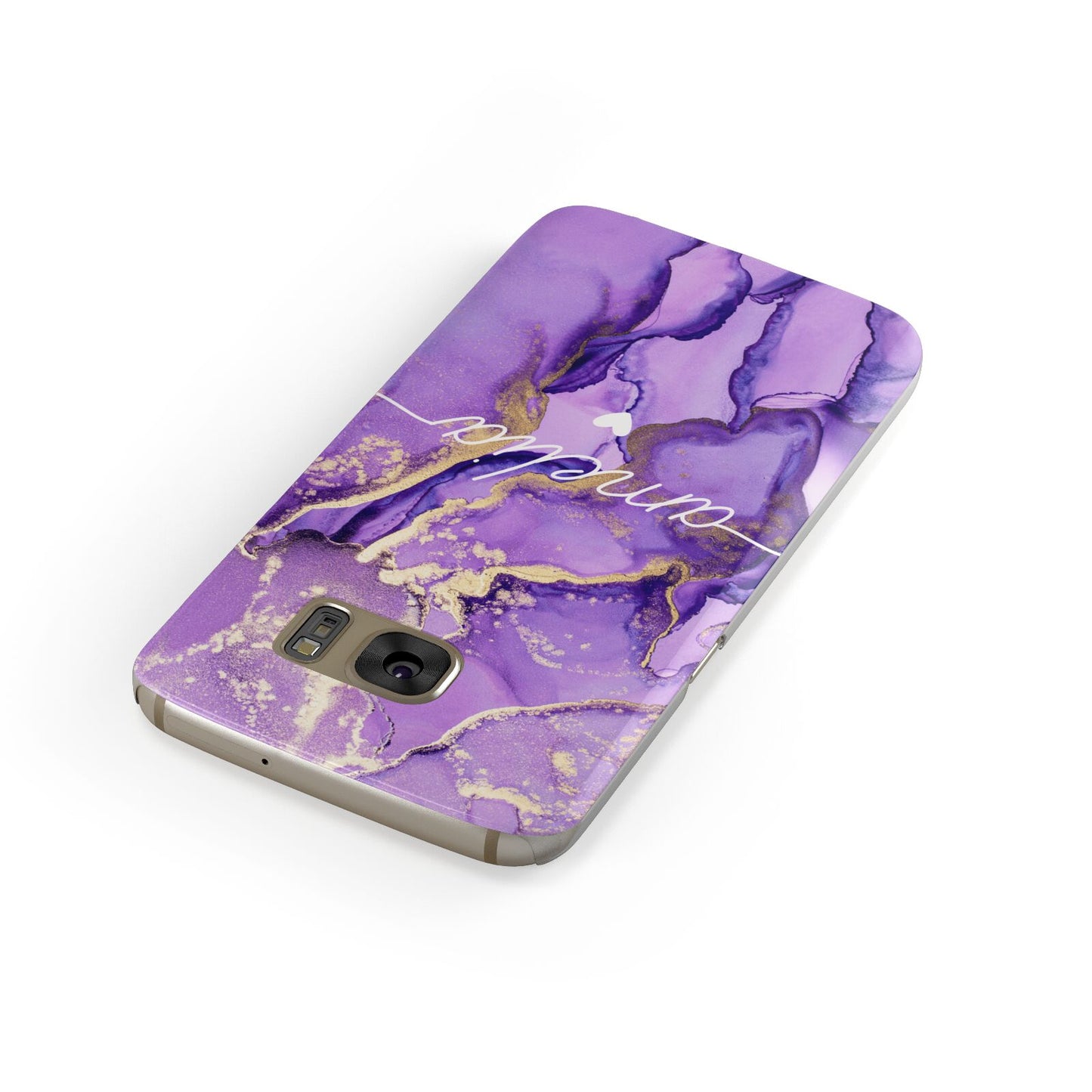 Purple Marble Samsung Galaxy Case Front Close Up