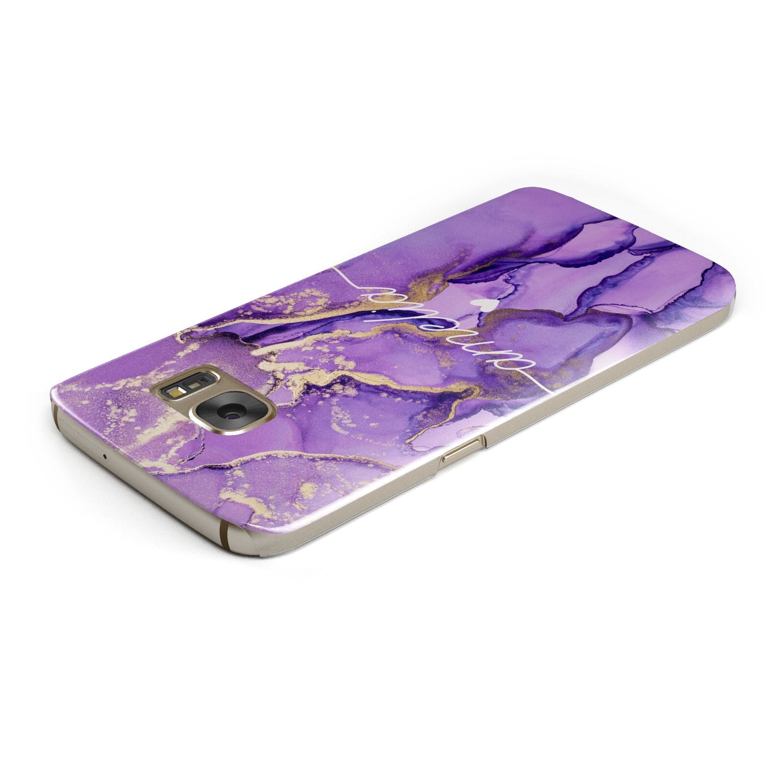 Purple Marble Samsung Galaxy Case Top Cutout