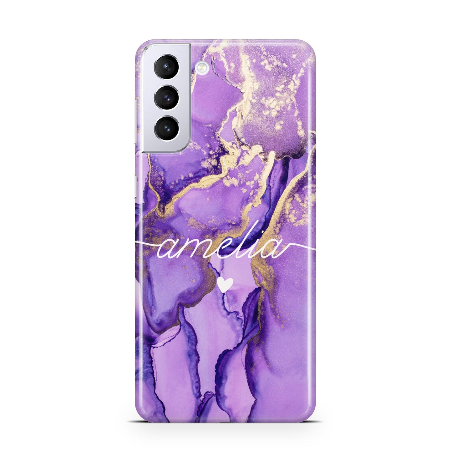 Purple Marble Samsung S21 Plus Phone Case