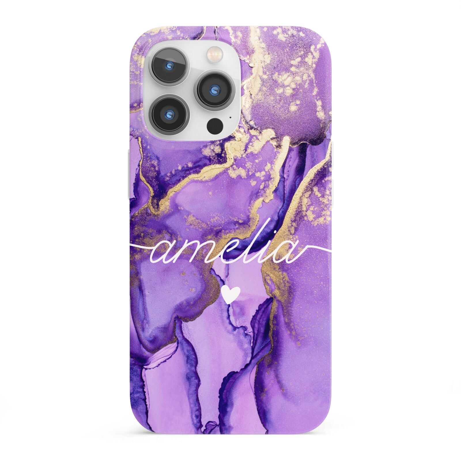 Purple Marble iPhone 13 Pro Full Wrap 3D Snap Case