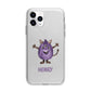 Purple Monster Custom Apple iPhone 11 Pro in Silver with Bumper Case