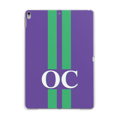 Purple Personalised Initials Apple iPad Silver Case