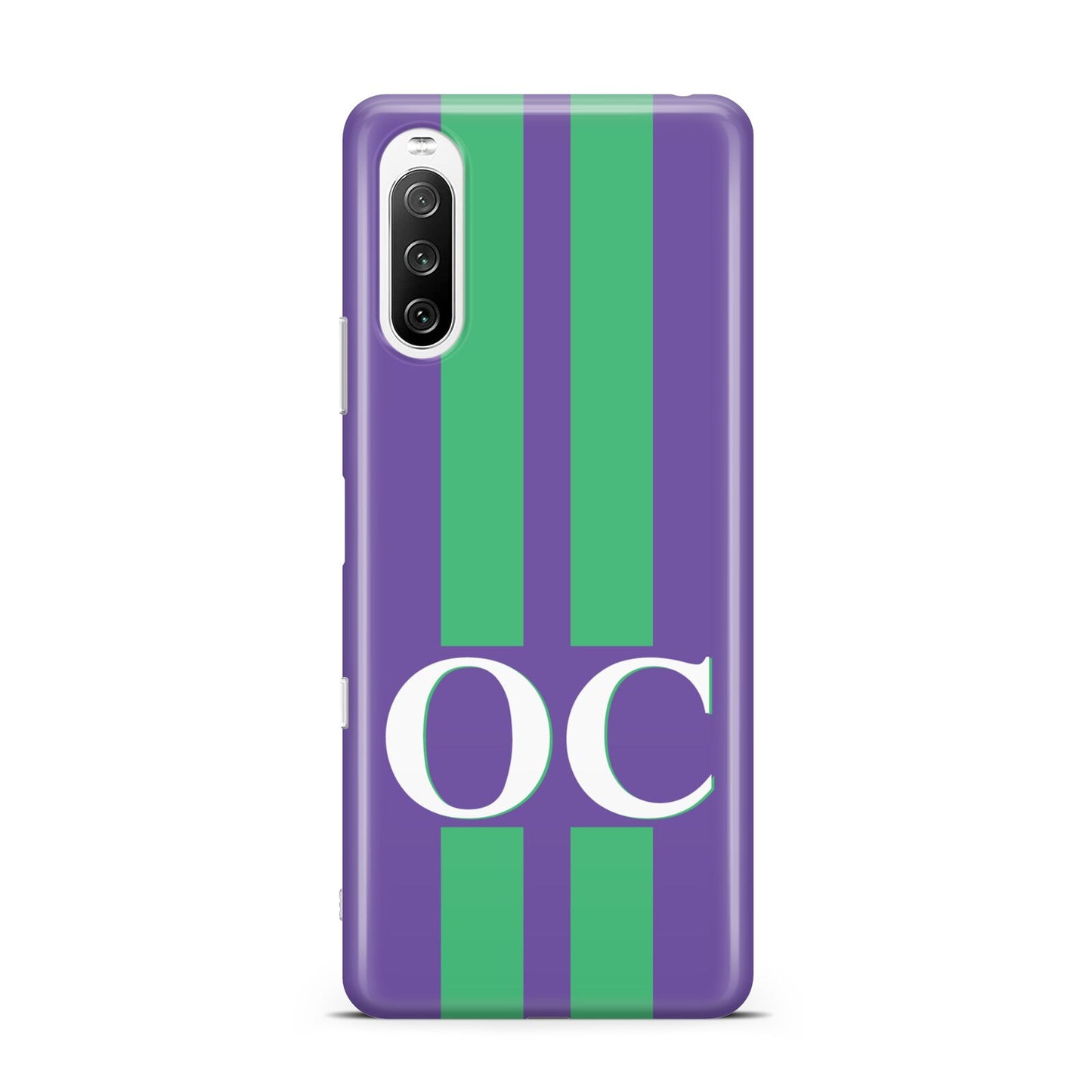 Purple Personalised Initials Sony Xperia 10 III Case