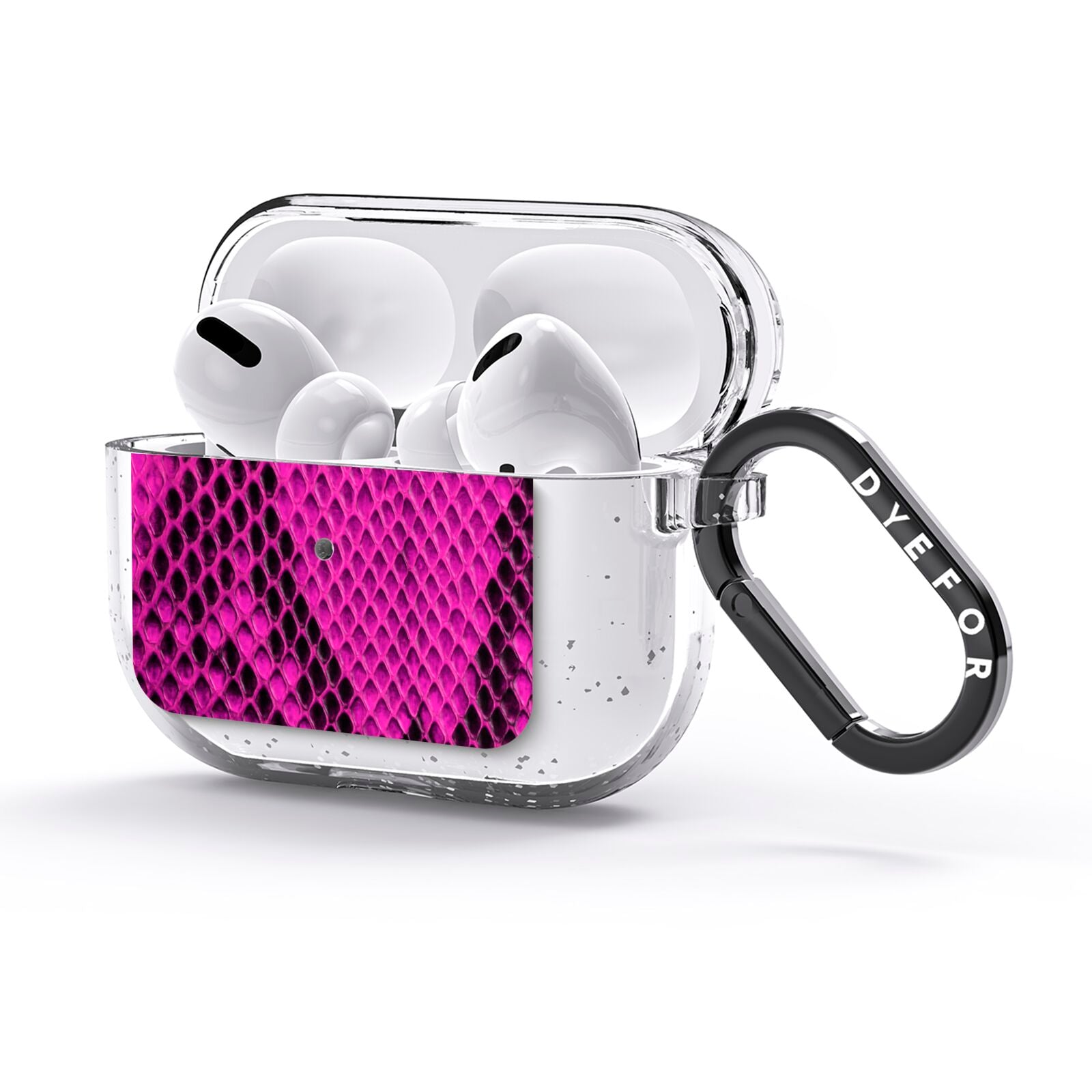 Purple Snakeskin AirPods Glitter Case 3rd Gen Side Image