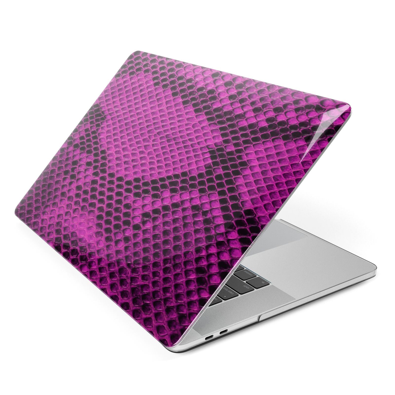 Purple Snakeskin Apple MacBook Case Side View