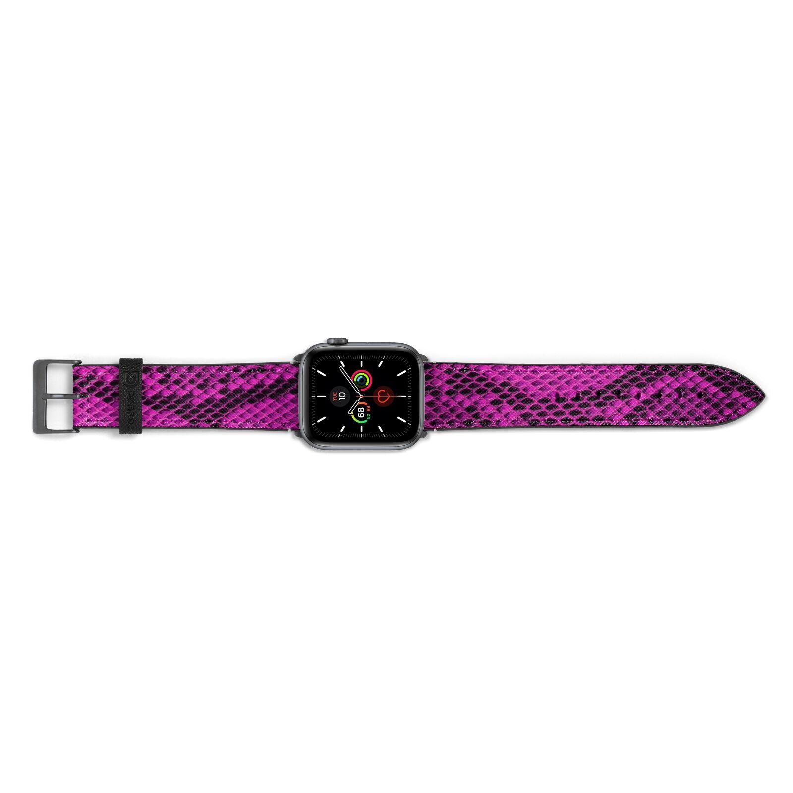 Purple Snakeskin Apple Watch Strap Landscape Image Space Grey Hardware