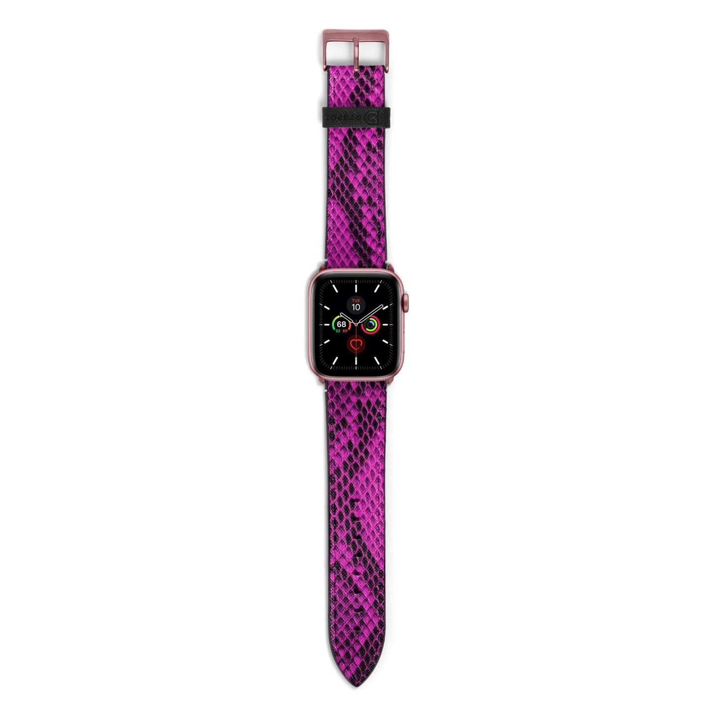 Purple Snakeskin Apple Watch Strap with Rose Gold Hardware