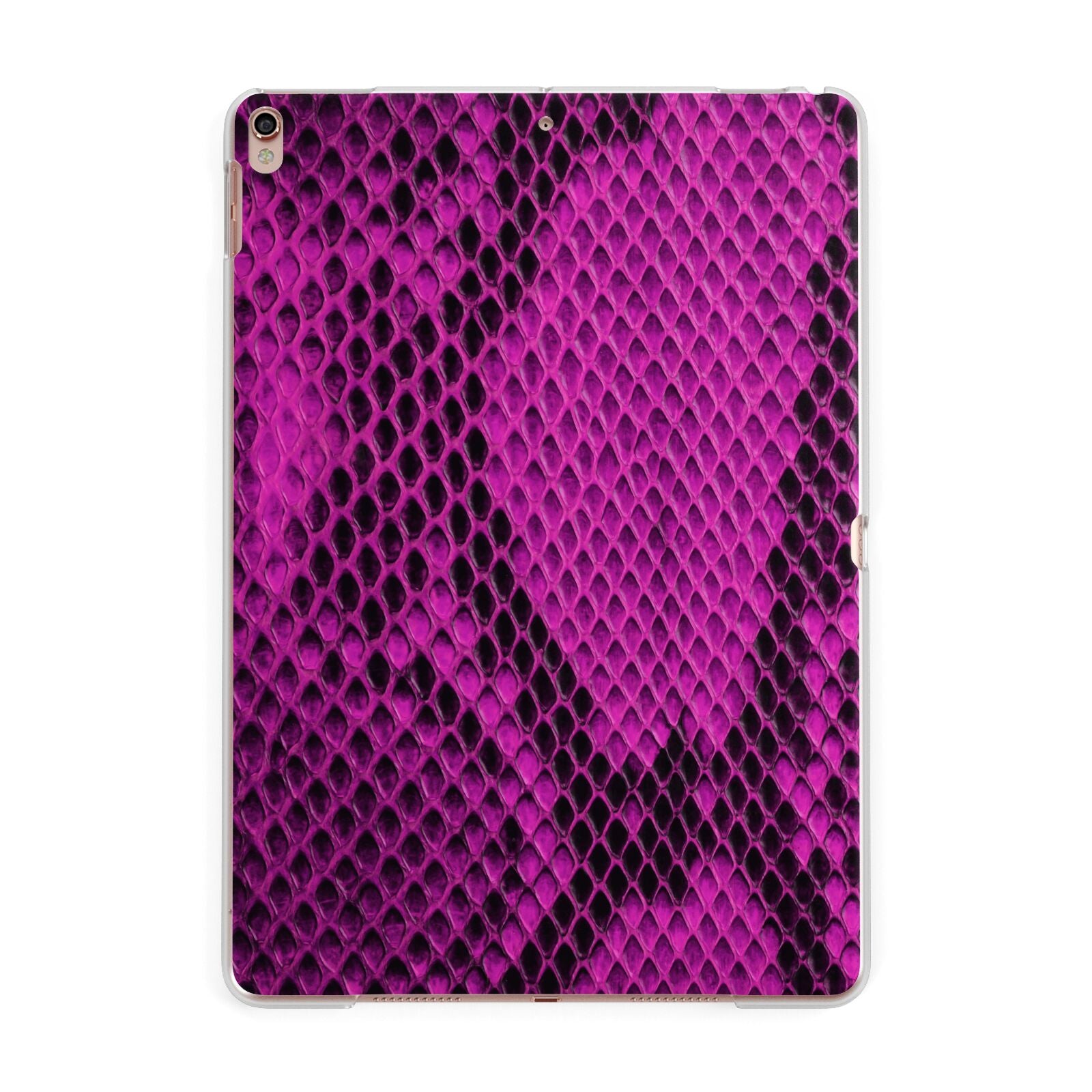 Purple Snakeskin Apple iPad Rose Gold Case