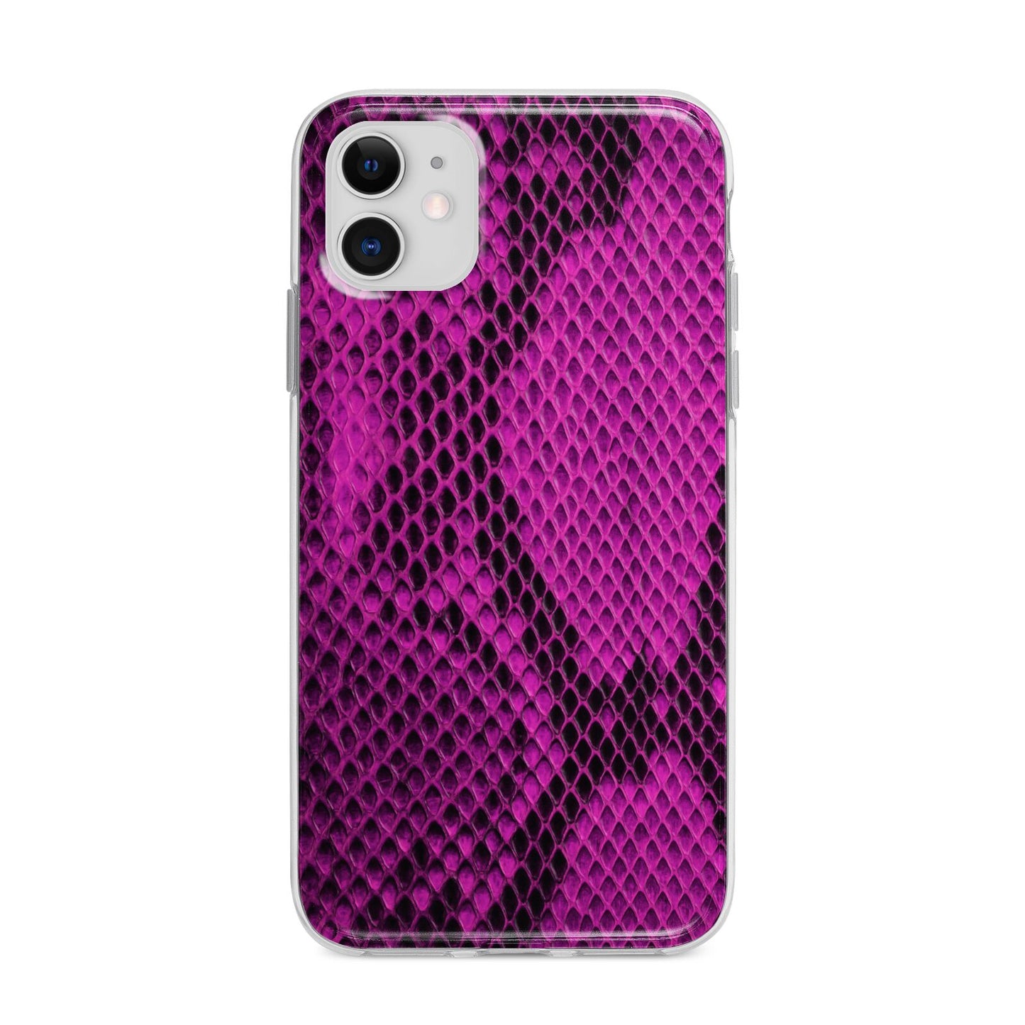 Purple Snakeskin Apple iPhone 11 in White with Bumper Case