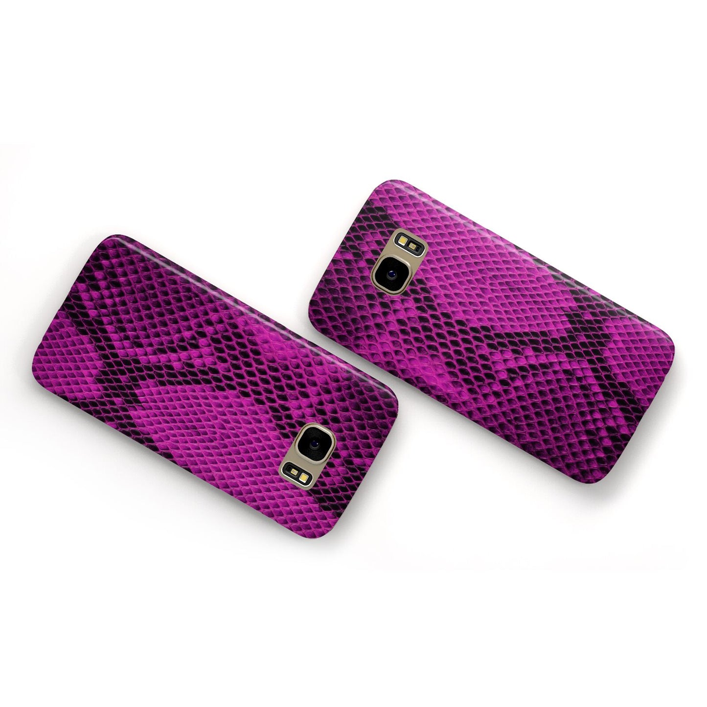 Purple Snakeskin Samsung Galaxy Case Flat Overview