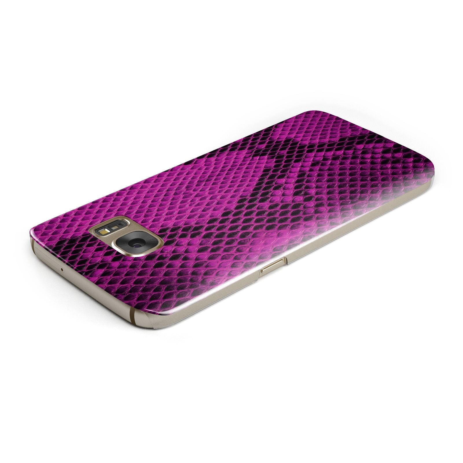 Purple Snakeskin Samsung Galaxy Case Top Cutout