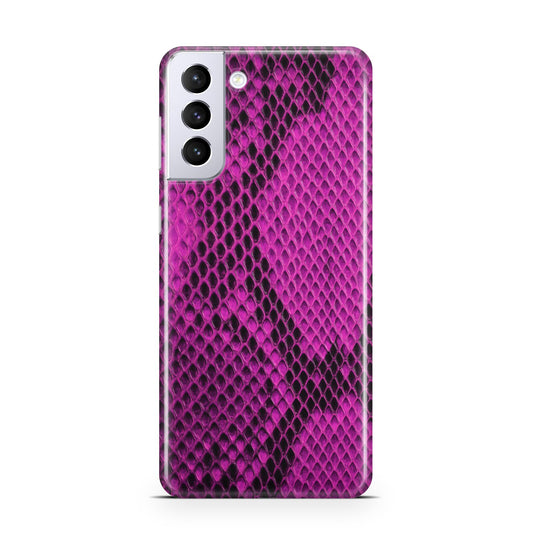 Purple Snakeskin Samsung S21 Plus Phone Case