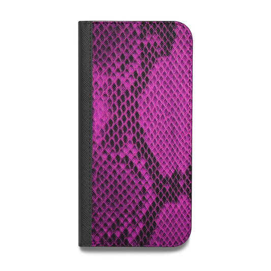 Purple Snakeskin Vegan Leather Flip iPhone Case