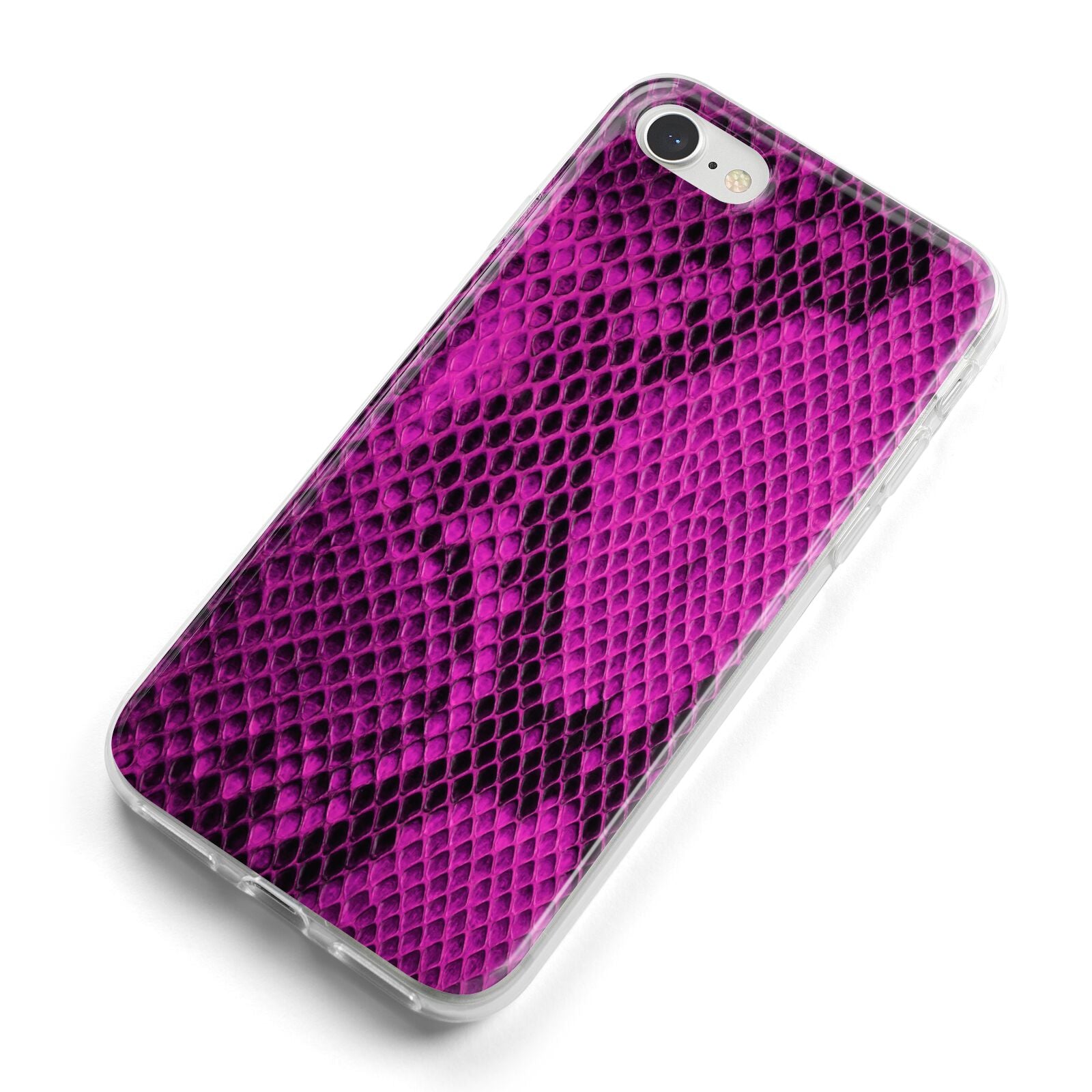 Purple Snakeskin iPhone 8 Bumper Case on Silver iPhone Alternative Image