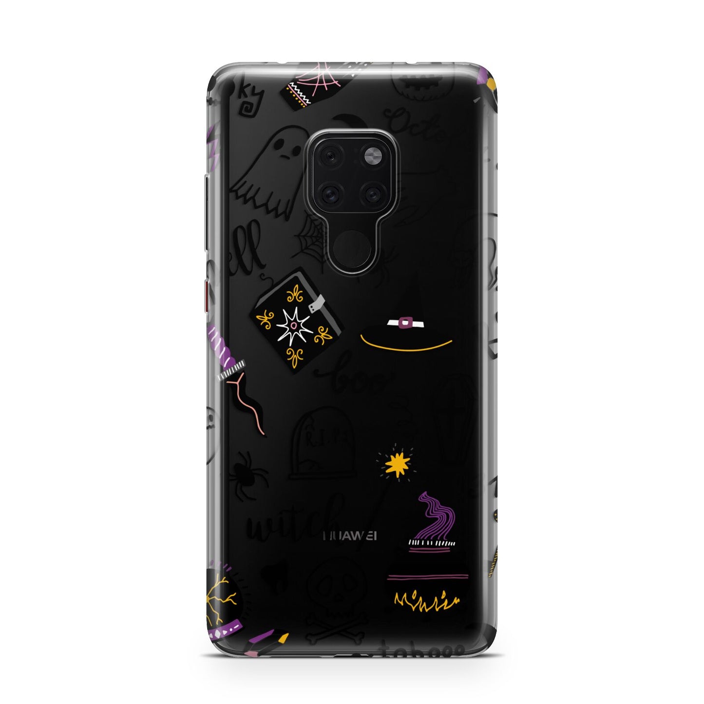 Purple and Black Halloween Illustrations Huawei Mate 20 Phone Case