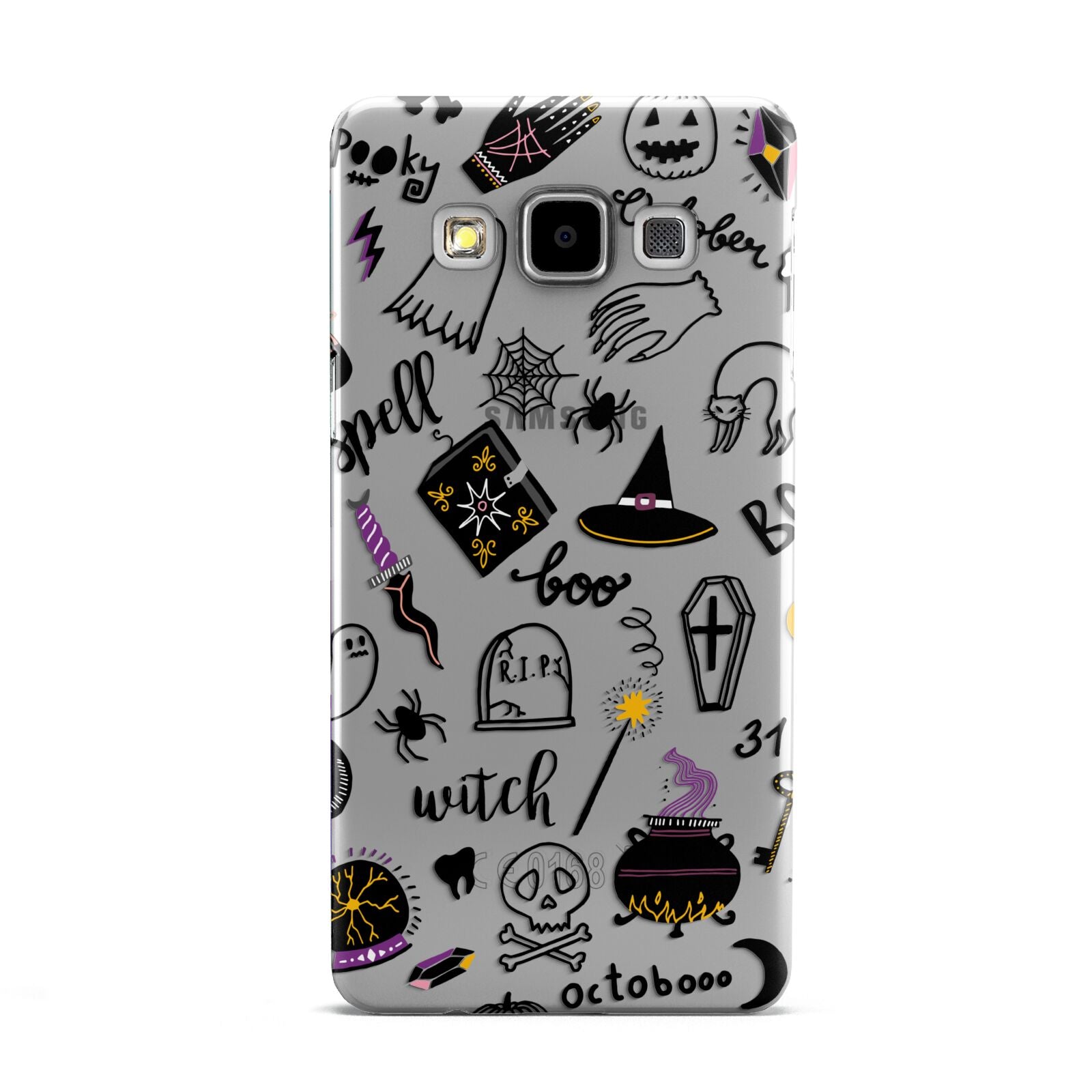 Purple and Black Halloween Illustrations Samsung Galaxy A5 Case