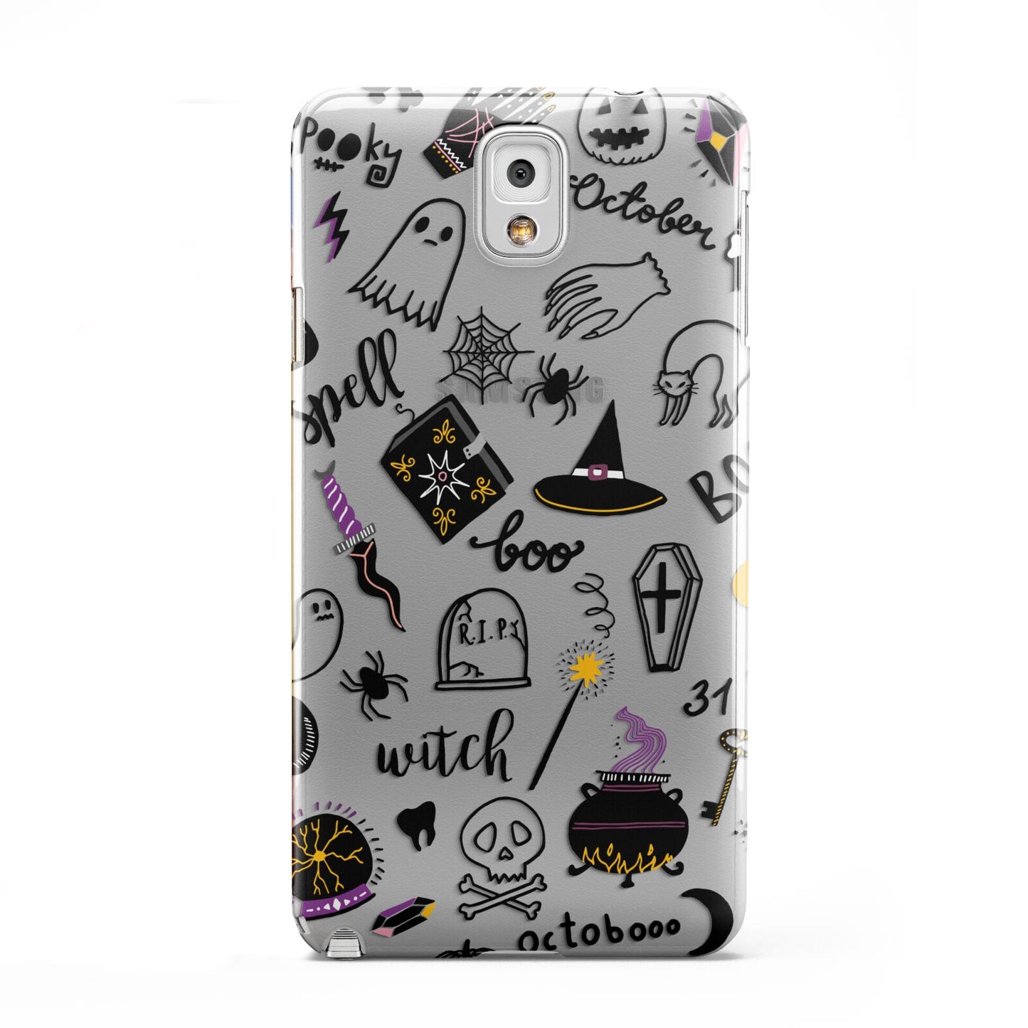 Purple and Black Halloween Illustrations Samsung Galaxy Note 3 Case