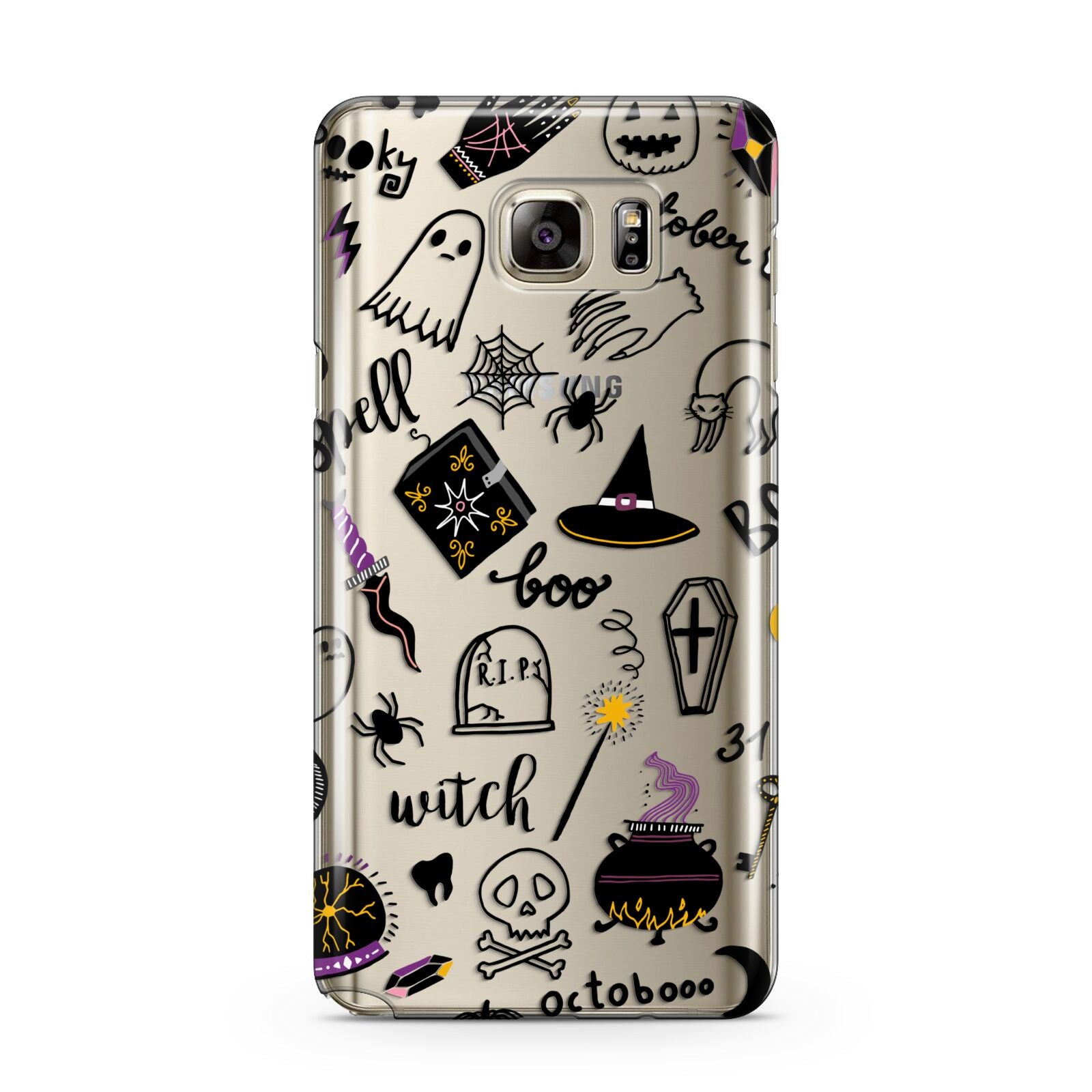 Purple and Black Halloween Illustrations Samsung Galaxy Note 5 Case