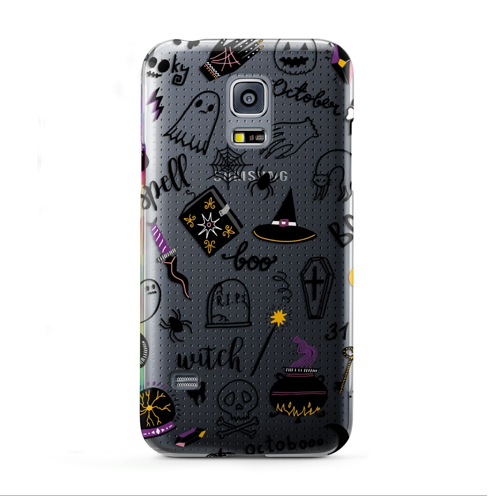 Purple and Black Halloween Illustrations Samsung Galaxy S5 Mini Case