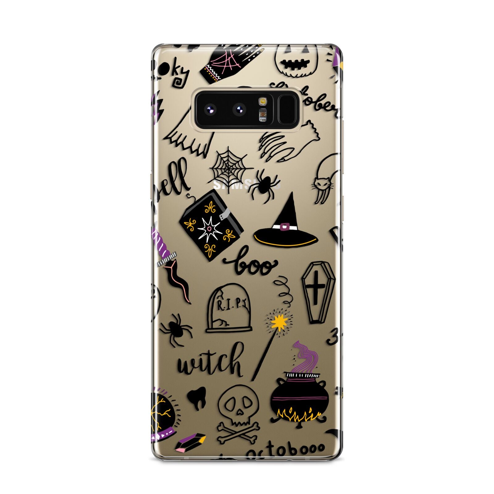 Purple and Black Halloween Illustrations Samsung Galaxy S8 Case