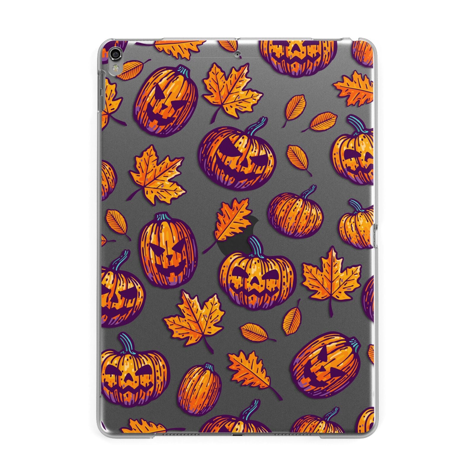 Purple and Orange Autumn Illustrations Apple iPad Grey Case