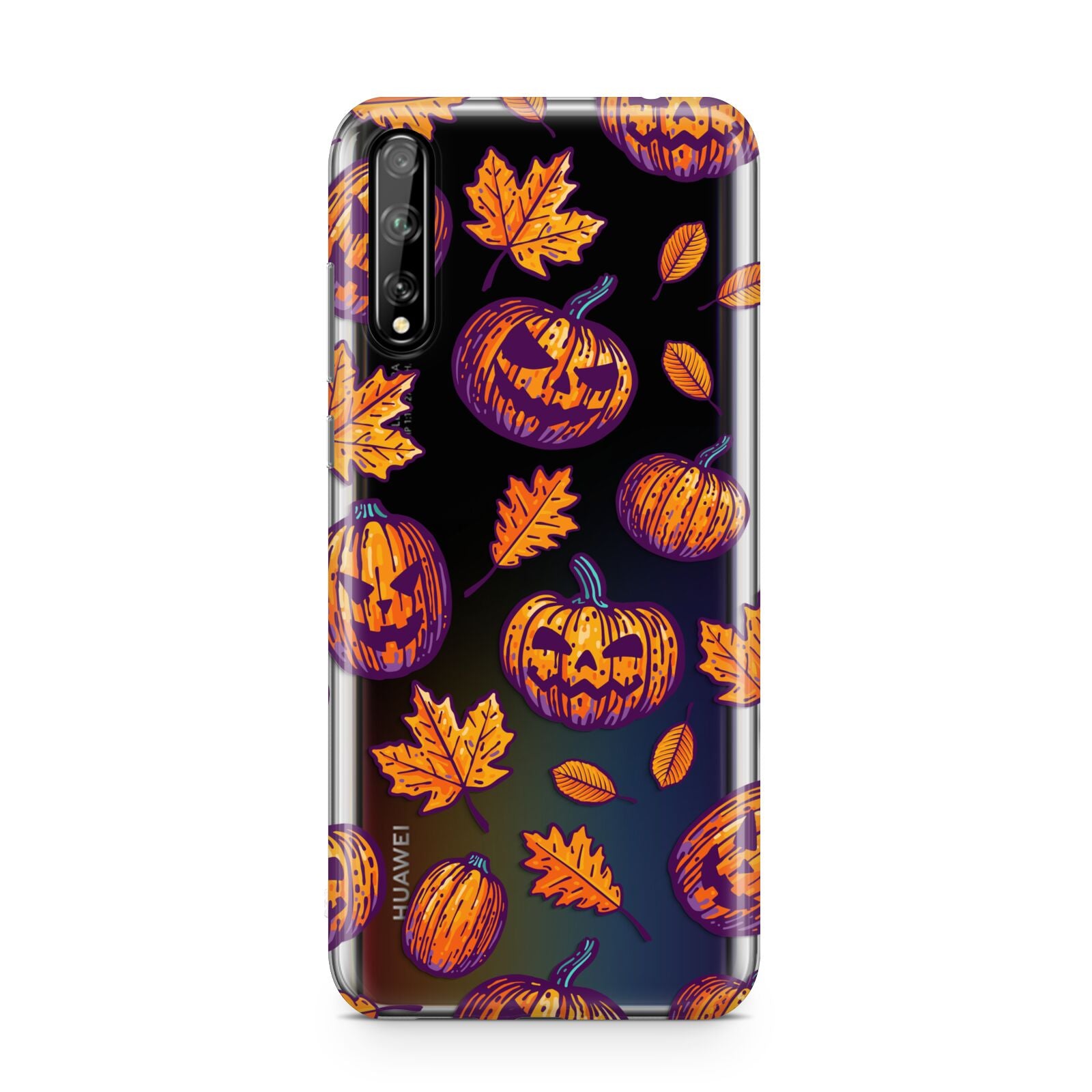 Purple and Orange Autumn Illustrations Huawei Enjoy 10s Phone Case