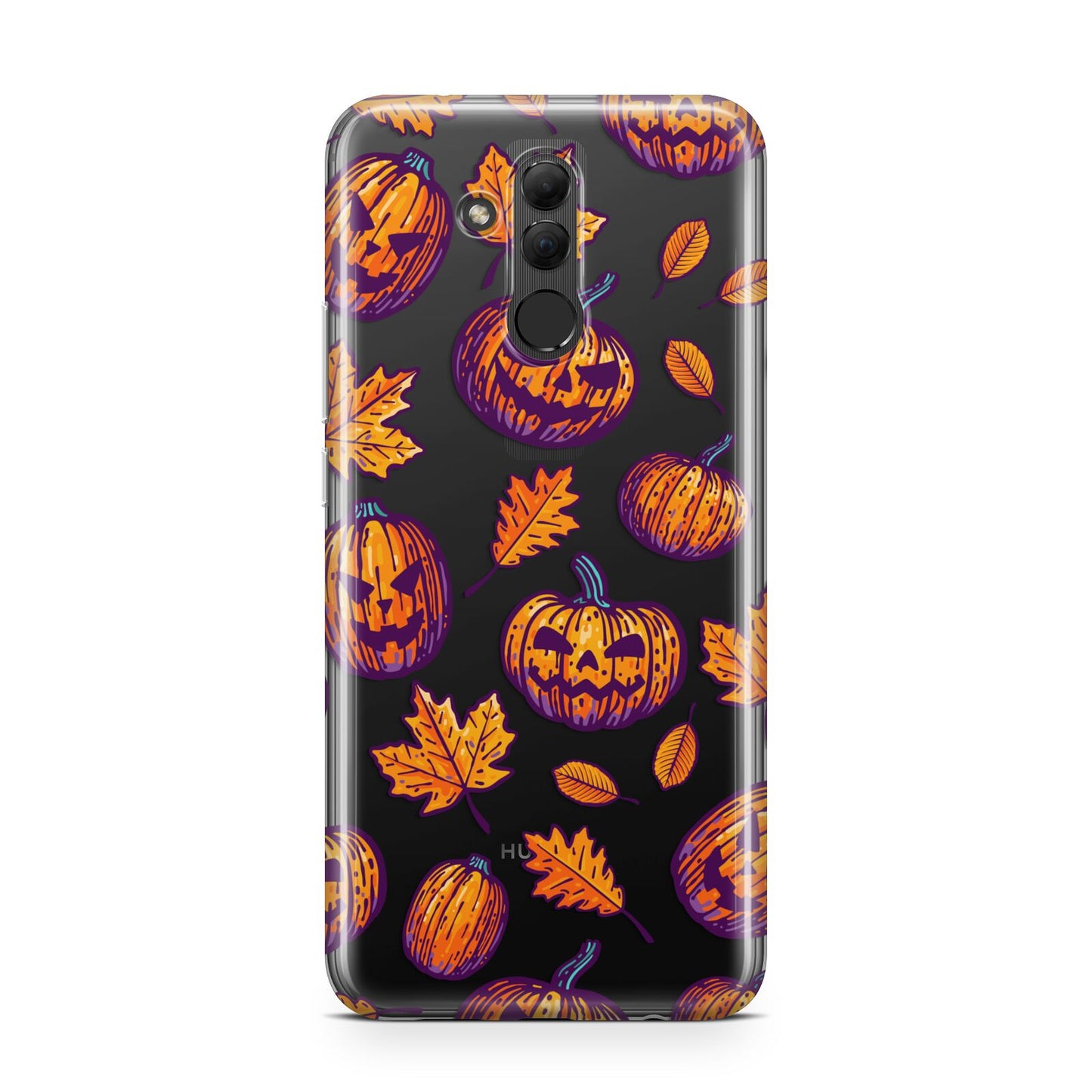 Purple and Orange Autumn Illustrations Huawei Mate 20 Lite