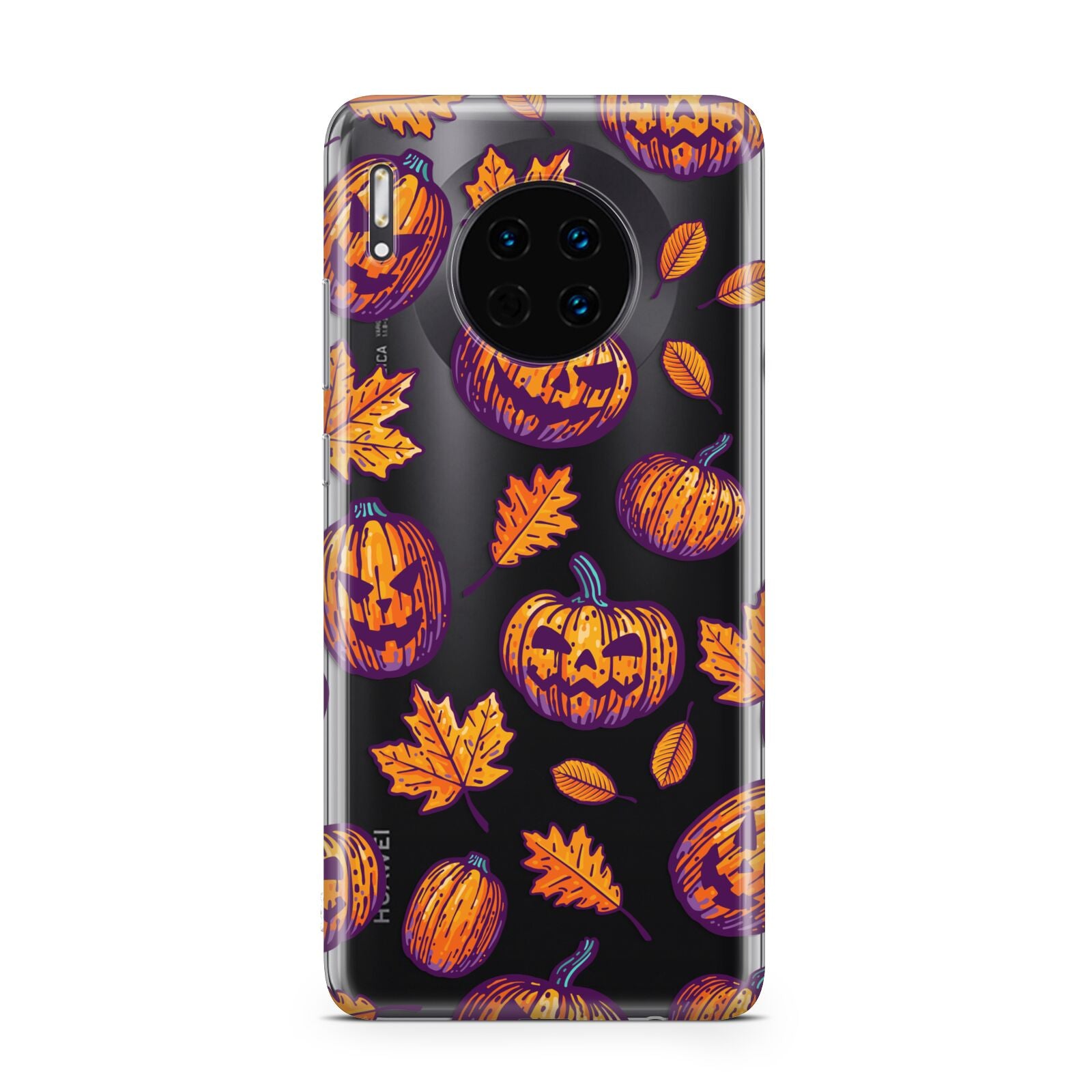 Purple and Orange Autumn Illustrations Huawei Mate 30