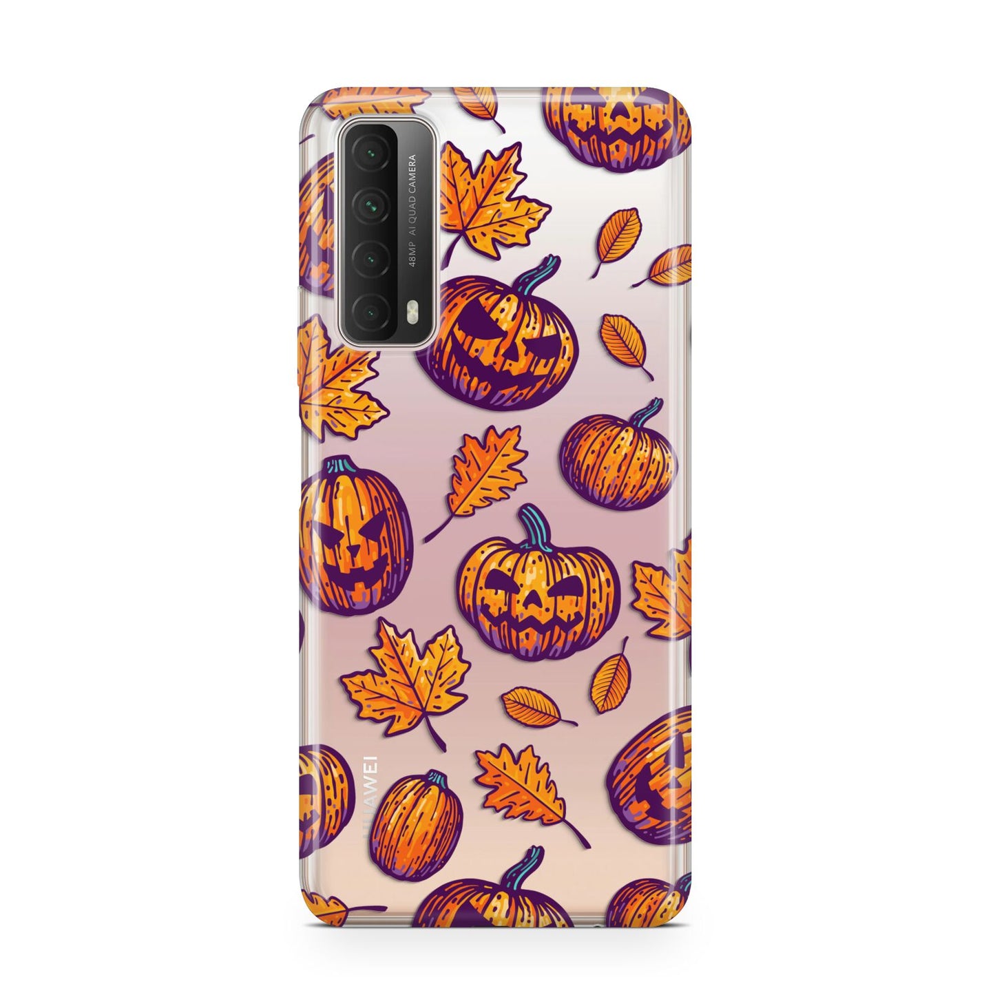 Purple and Orange Autumn Illustrations Huawei P Smart 2021