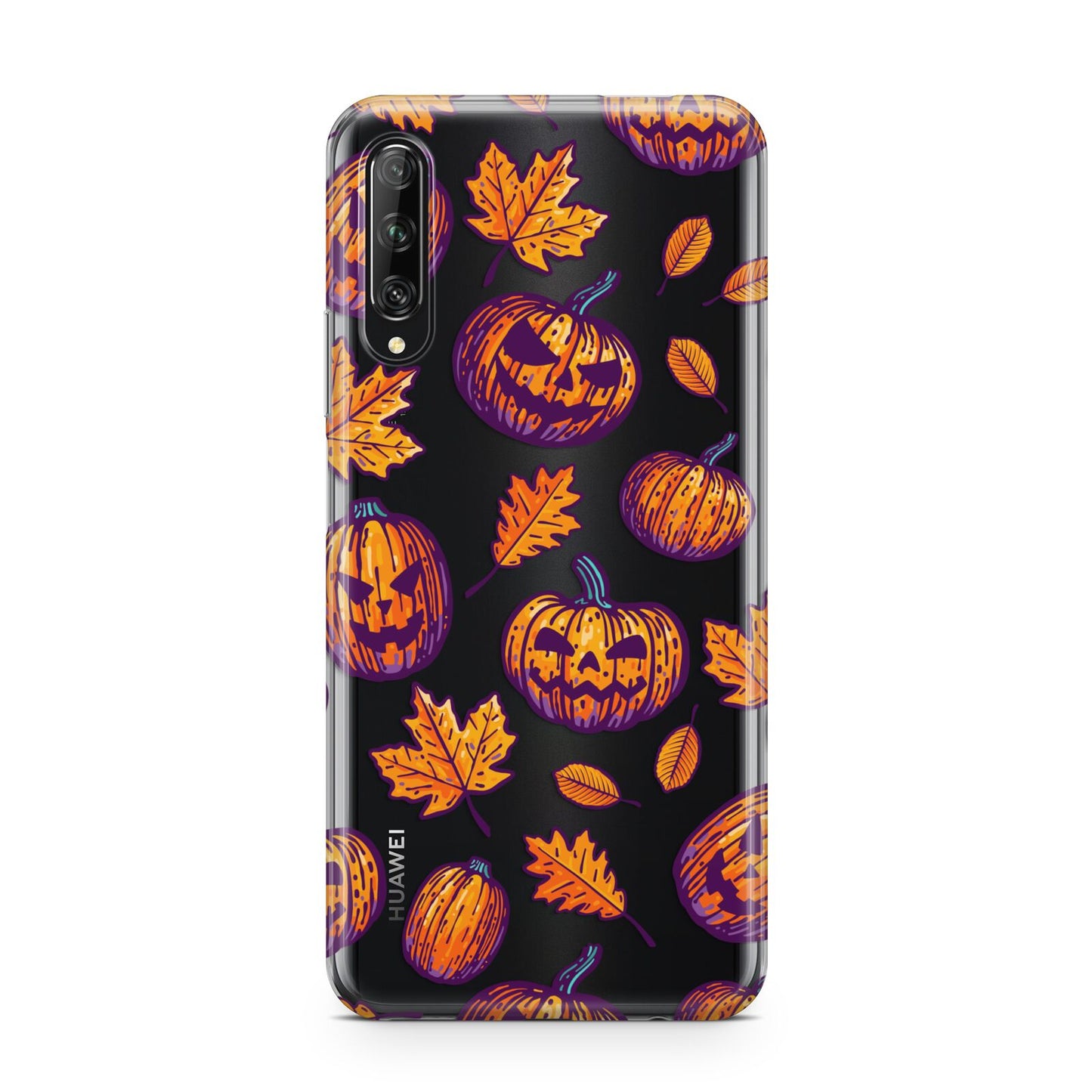 Purple and Orange Autumn Illustrations Huawei P Smart Pro 2019