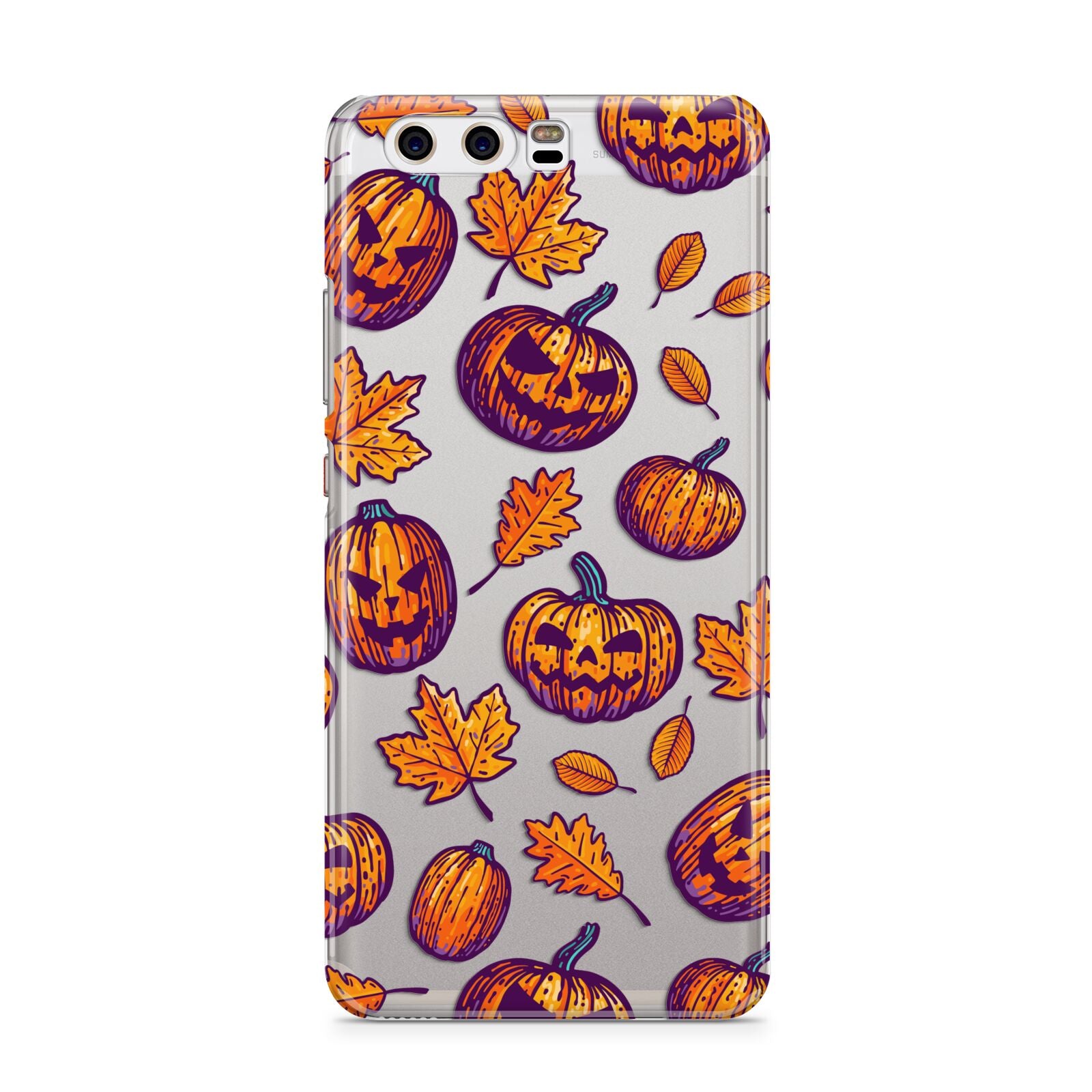 Purple and Orange Autumn Illustrations Huawei P10 Phone Case