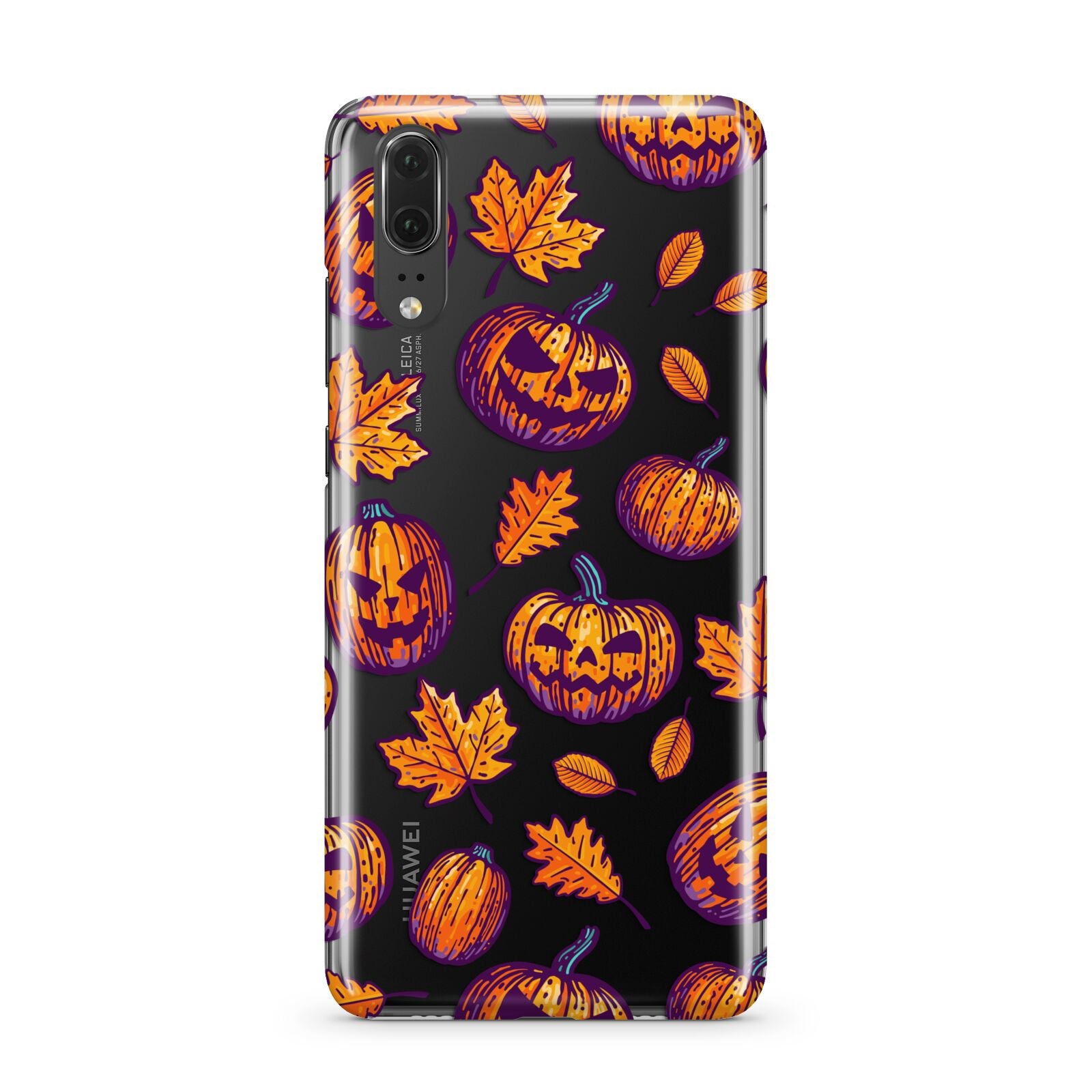 Purple and Orange Autumn Illustrations Huawei P20 Phone Case