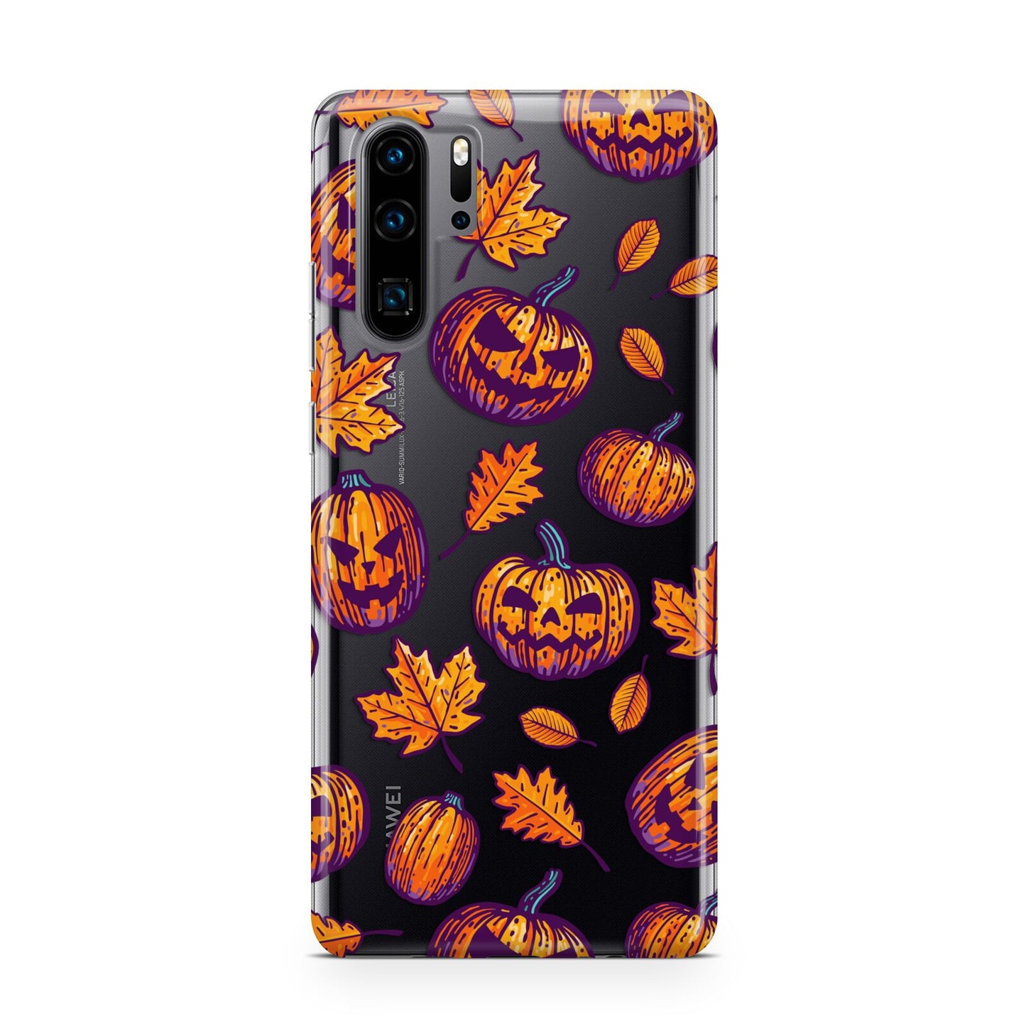 Purple and Orange Autumn Illustrations Huawei P30 Pro Phone Case