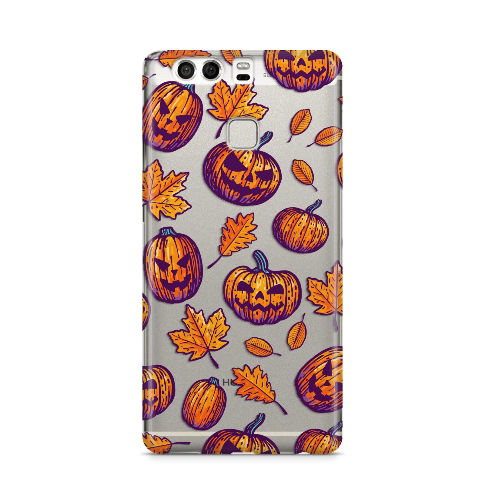 Purple and Orange Autumn Illustrations Huawei P9 Case