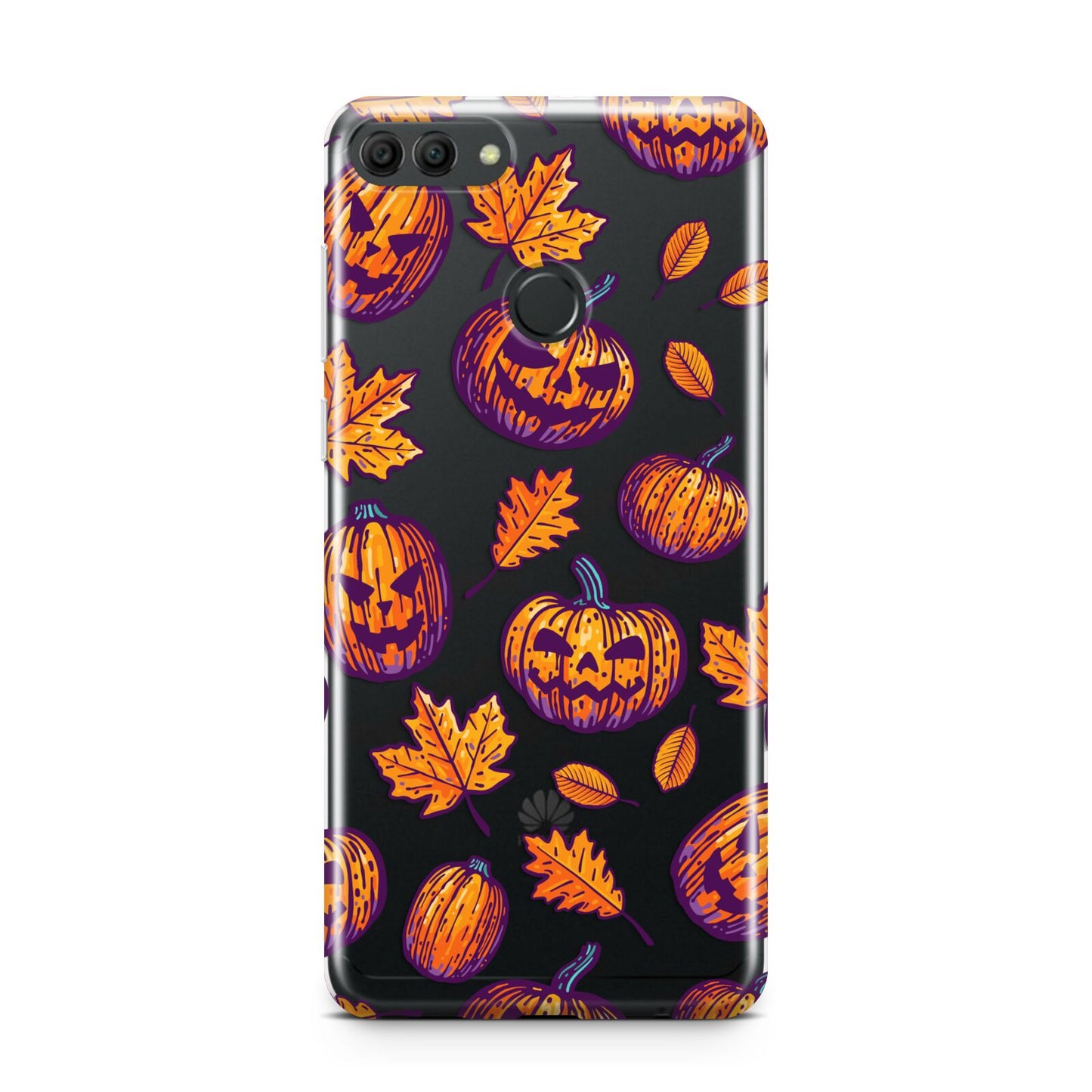 Purple and Orange Autumn Illustrations Huawei Y9 2018